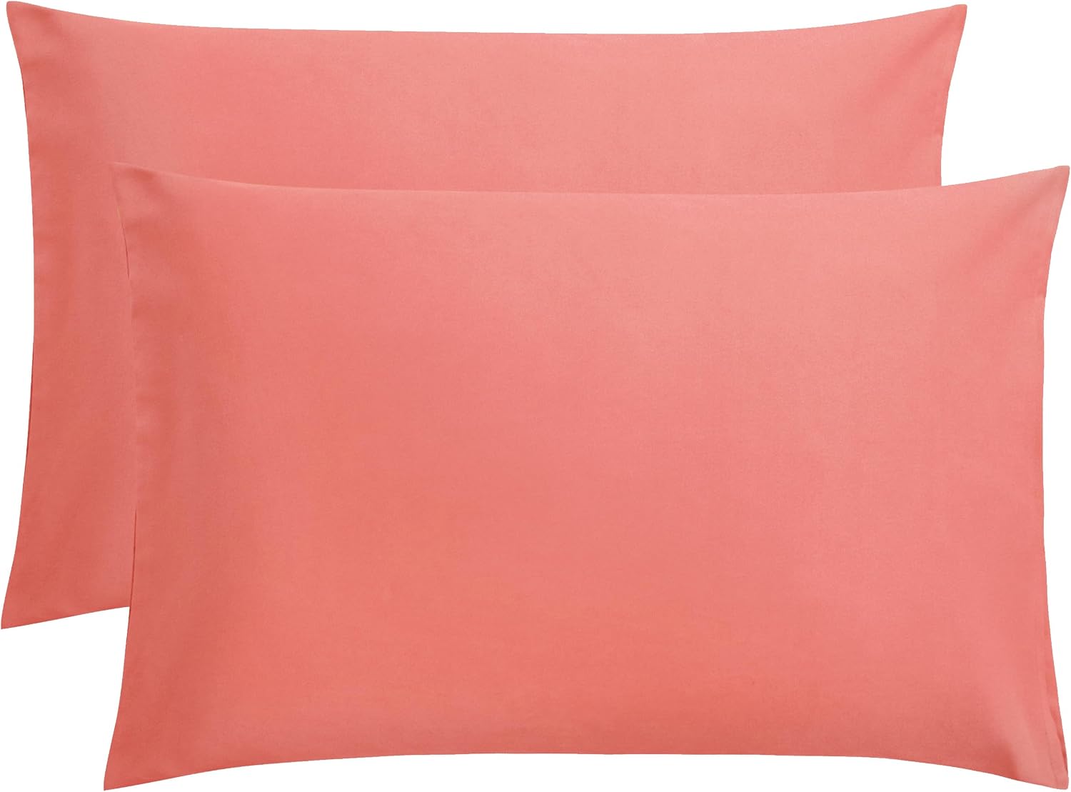 FLXXIE 2-Pack Microfiber Standard Pillow Cases, Envelope Style, White