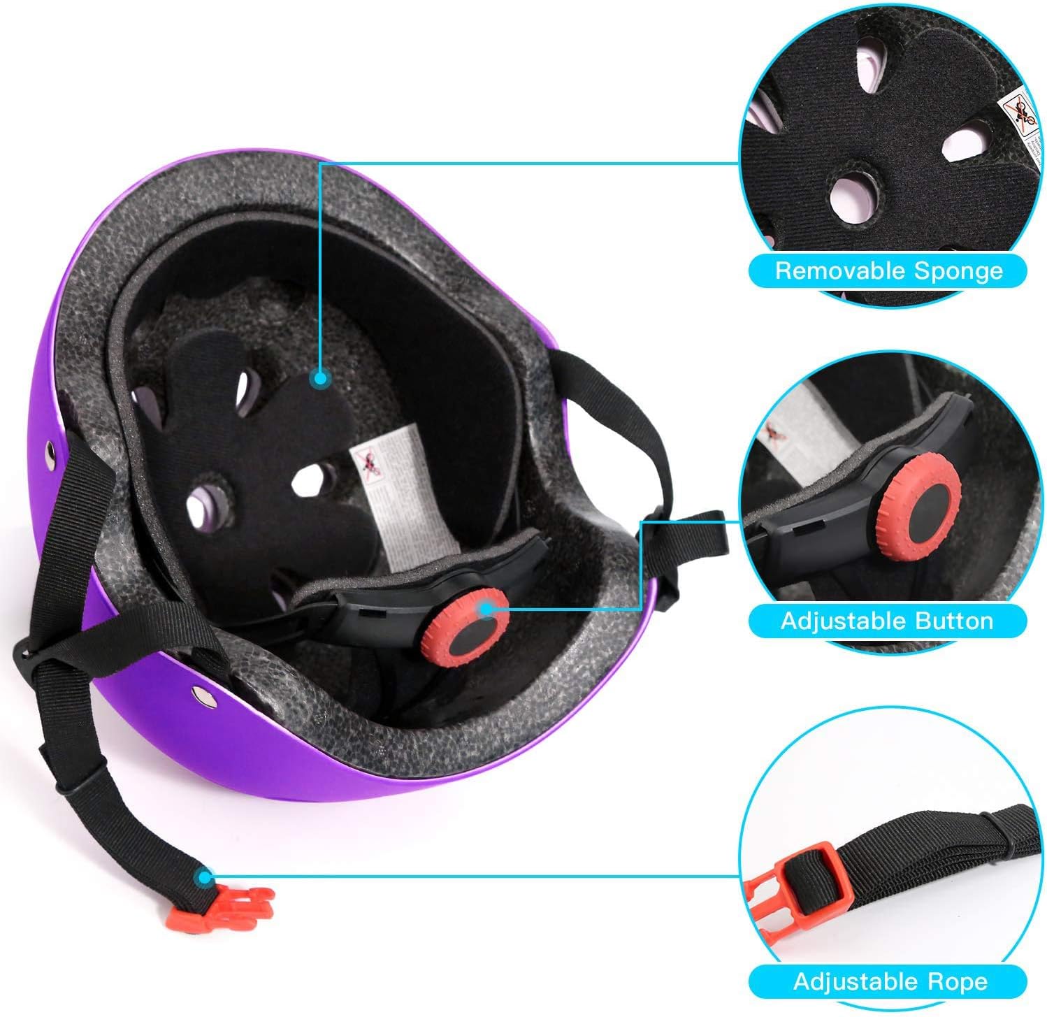 Adjustable Helmet for Ages 3-16 Kids Toddler Boys Girls Youth