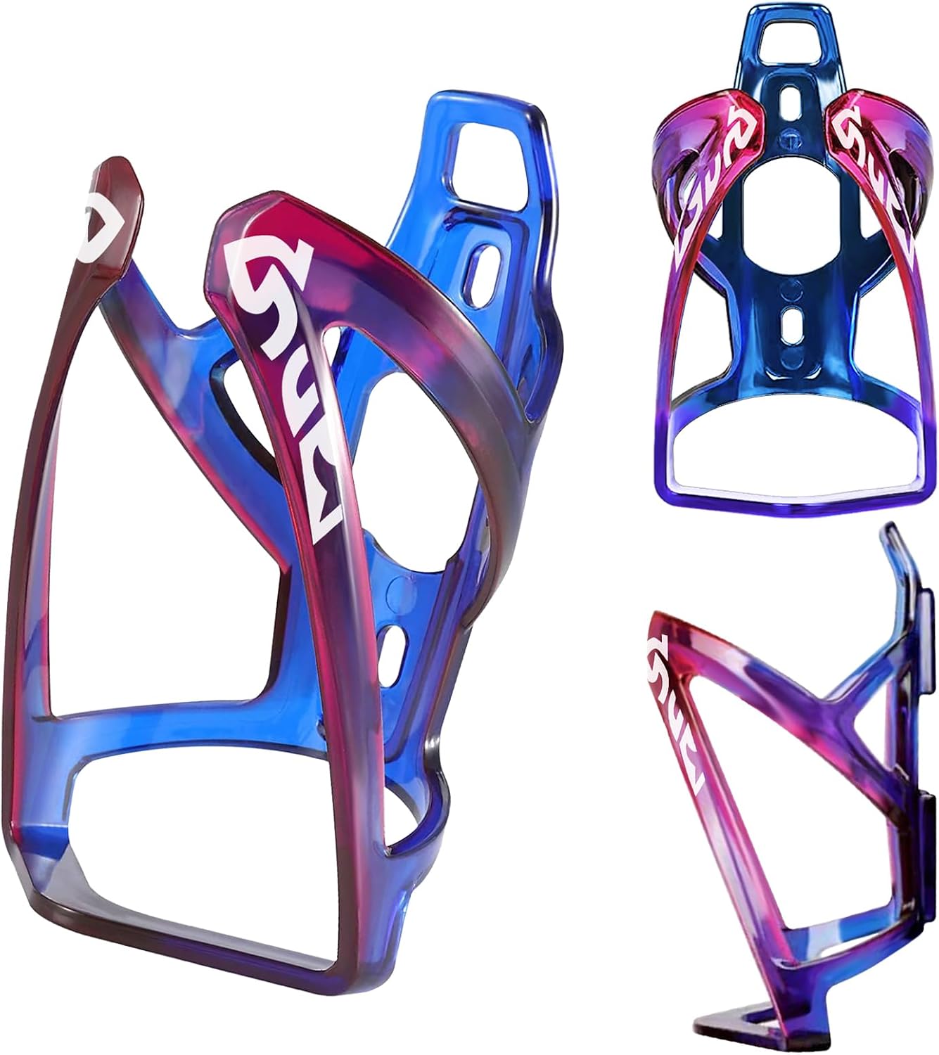 Suruid Bike Water Bottle Cage Ultra-Light Bicycle Bottle Holder Universal Bike Cup Holder Rack for Bicycle, Cycling, MTB, Road/Mountain Bikes 2 Pack - Black