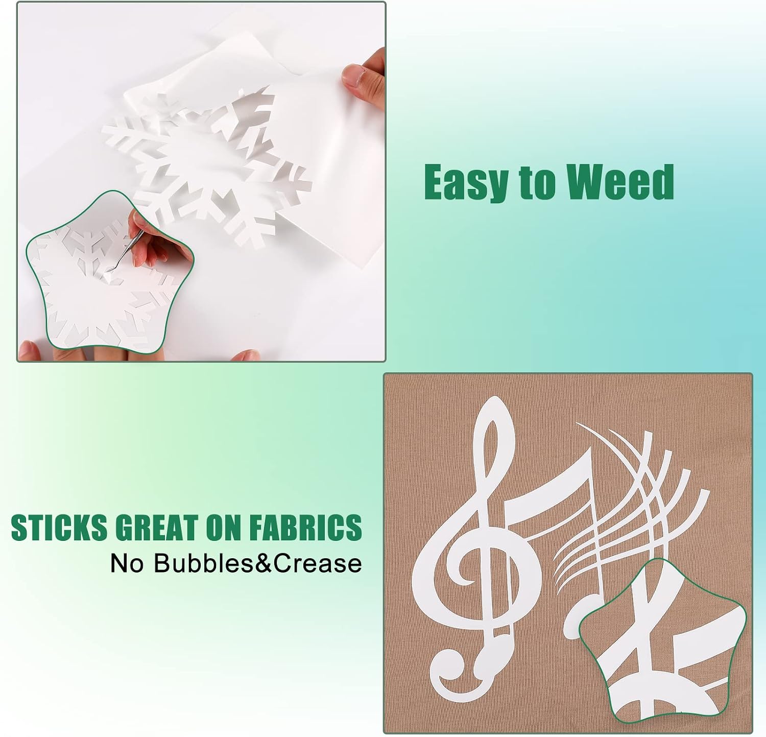XSEINO HTV Heat Transfer Vinyl for T-Shirts 12"x10" -13Pack Perfect Iron On Vinyl for Cricut