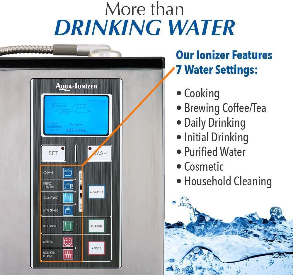 Aqua Ionizer Deluxe 9.0 Aqua-Ionizer Pro Alkaline Water Ionizer Machine