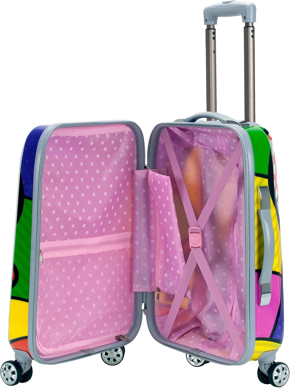 Rockland Vision Hardside 3 Piece Spinner Wheel Luggage Set, (20"/24"/28"), Love