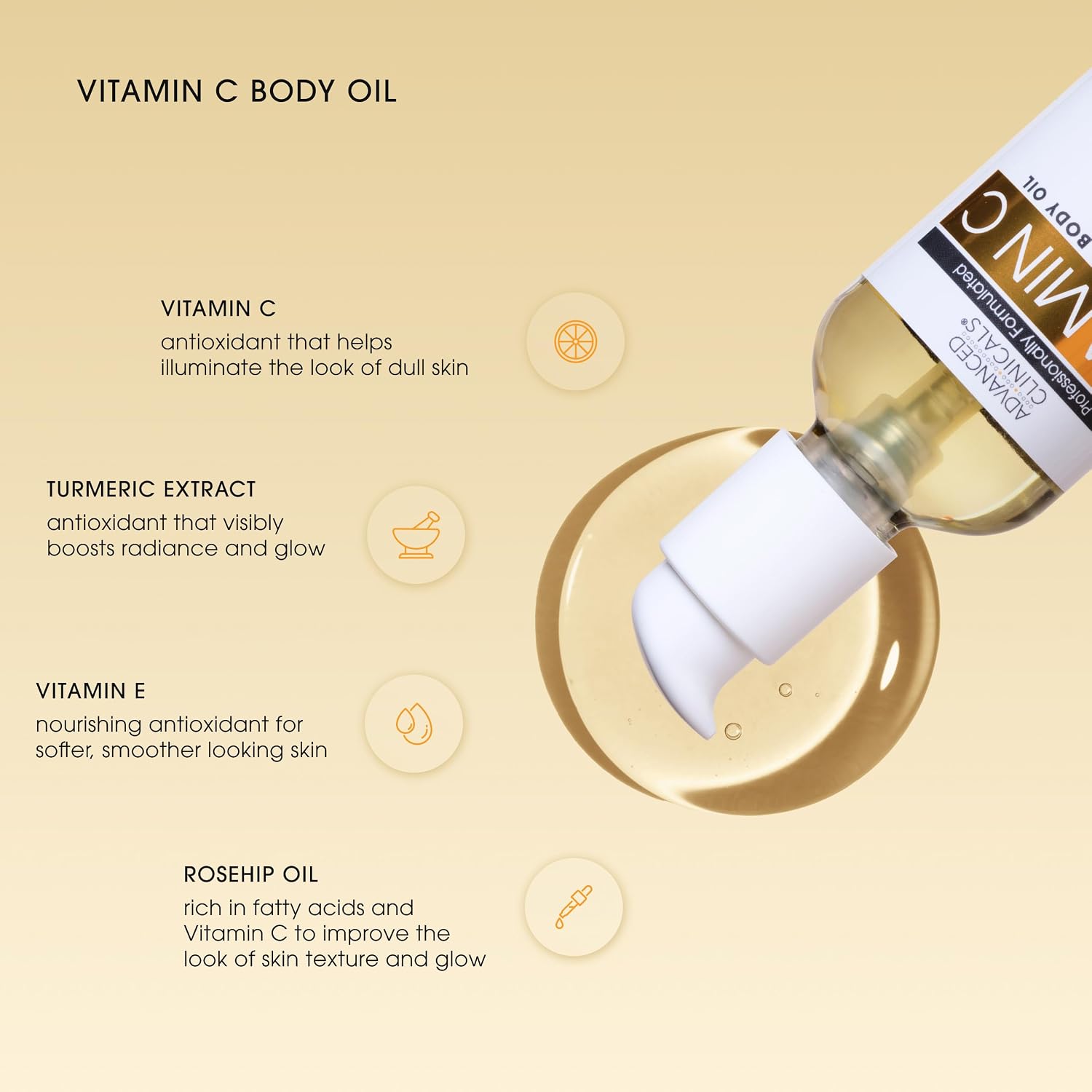 Advanced Clinicals Hydrating Collagen Oil For Body & After Shower | Visible Anti Aging Moisturizing Collagen Body Oil For Women & Men Helps Soften Appearance Of Crepe Skin & Wrinkles, 3.8 Fl Oz