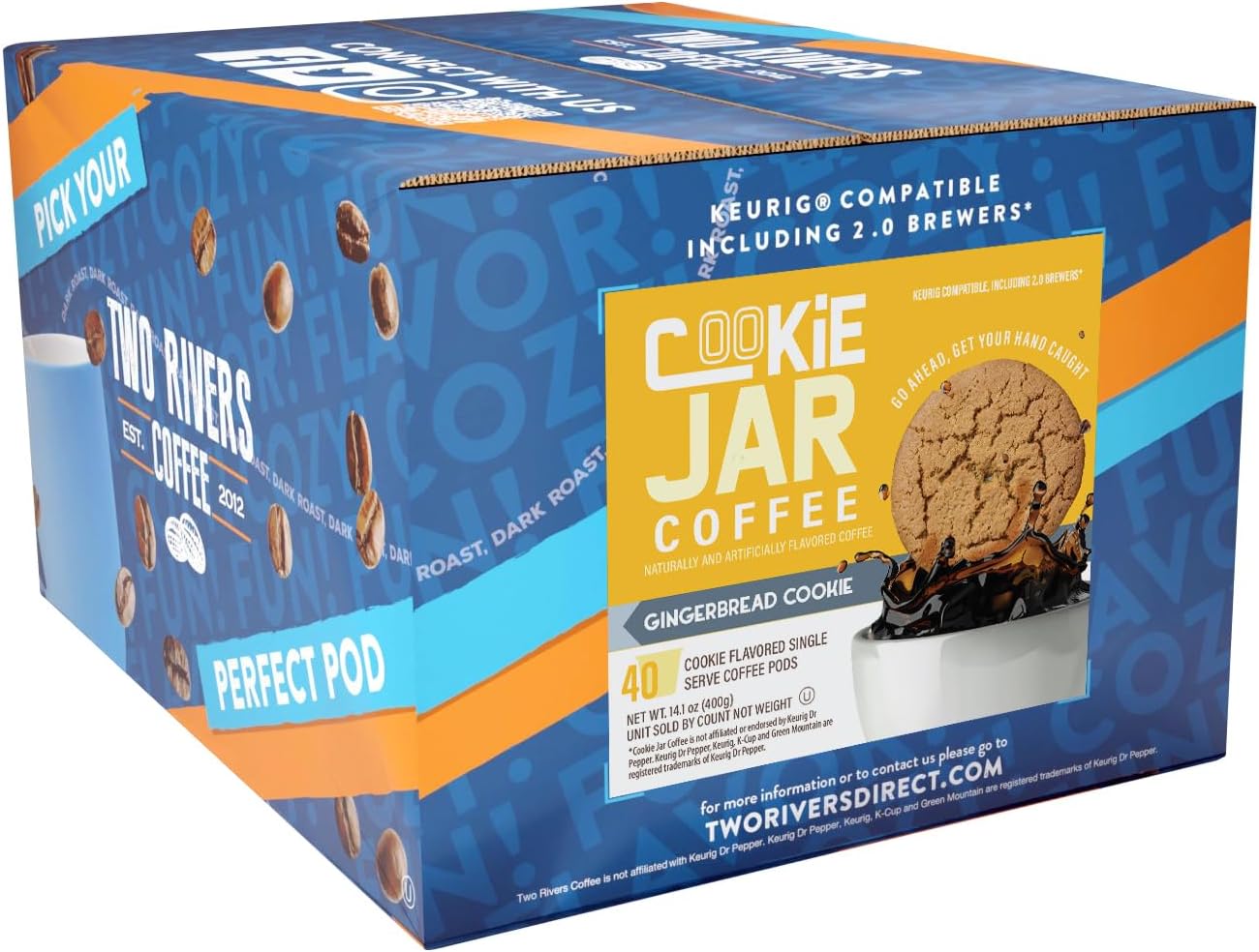 Cookie Jar Mint Chocolate Chip Flavored Coffee Pods for Keurig K Cup Brewers