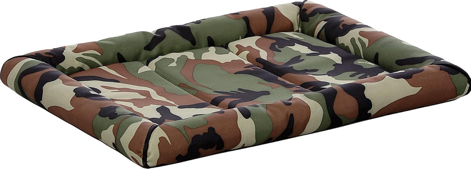 MidWest Homes for Pets Intermediate QuietTime MAXX Ultra-Rugged Dog Bed, Water & Odor Resistant, Bolstered Edge, Non-Slip Bottom, Fits 36-inch Crates, Black