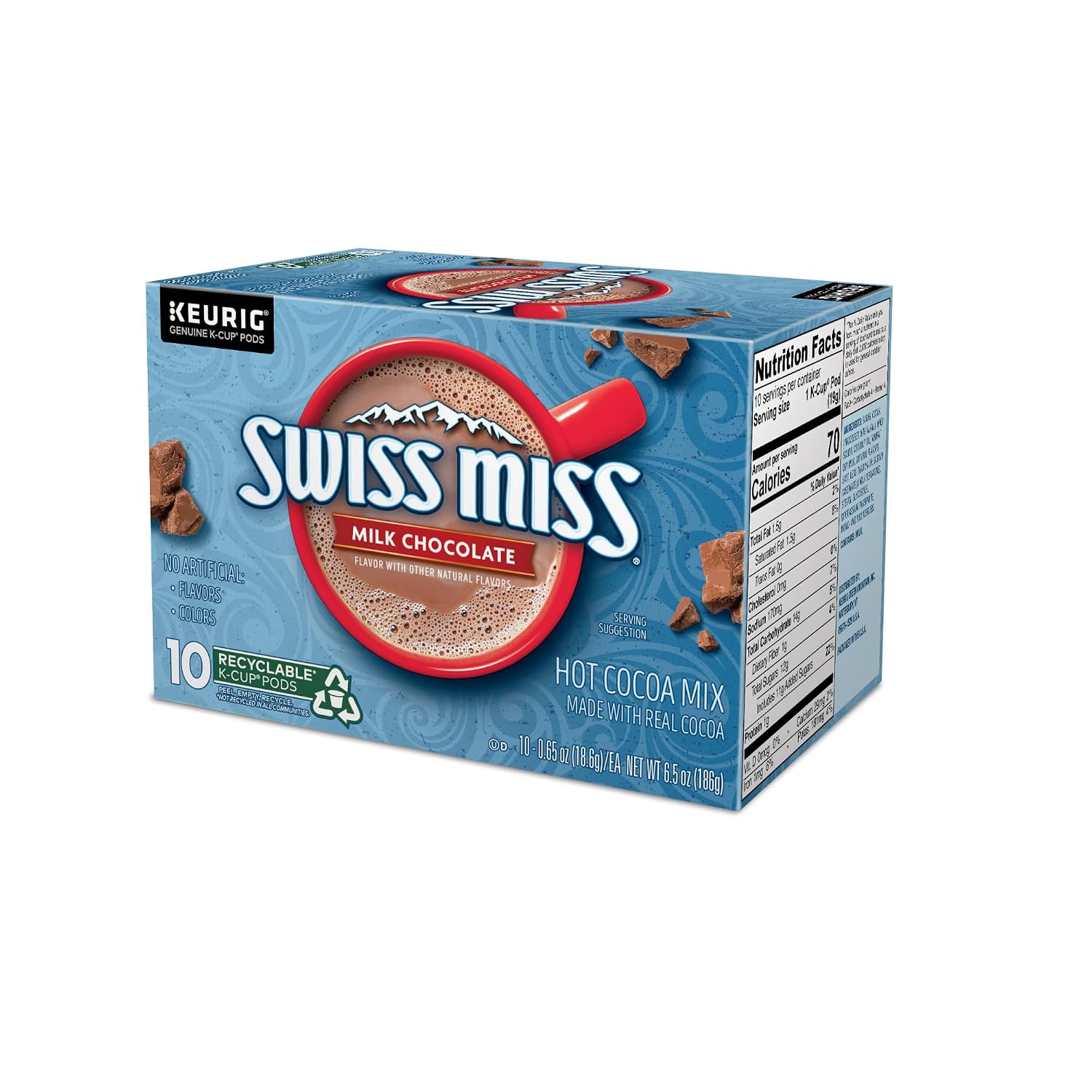 Swiss Miss Milk Chocolate Hot Cocoa Keurig Single-Serve K Cup Pods, 28 Count
