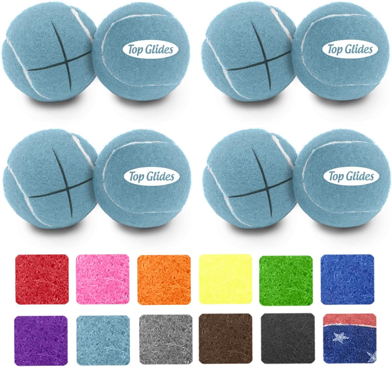 Top Glides Precut Walker Tennis Ball Glides