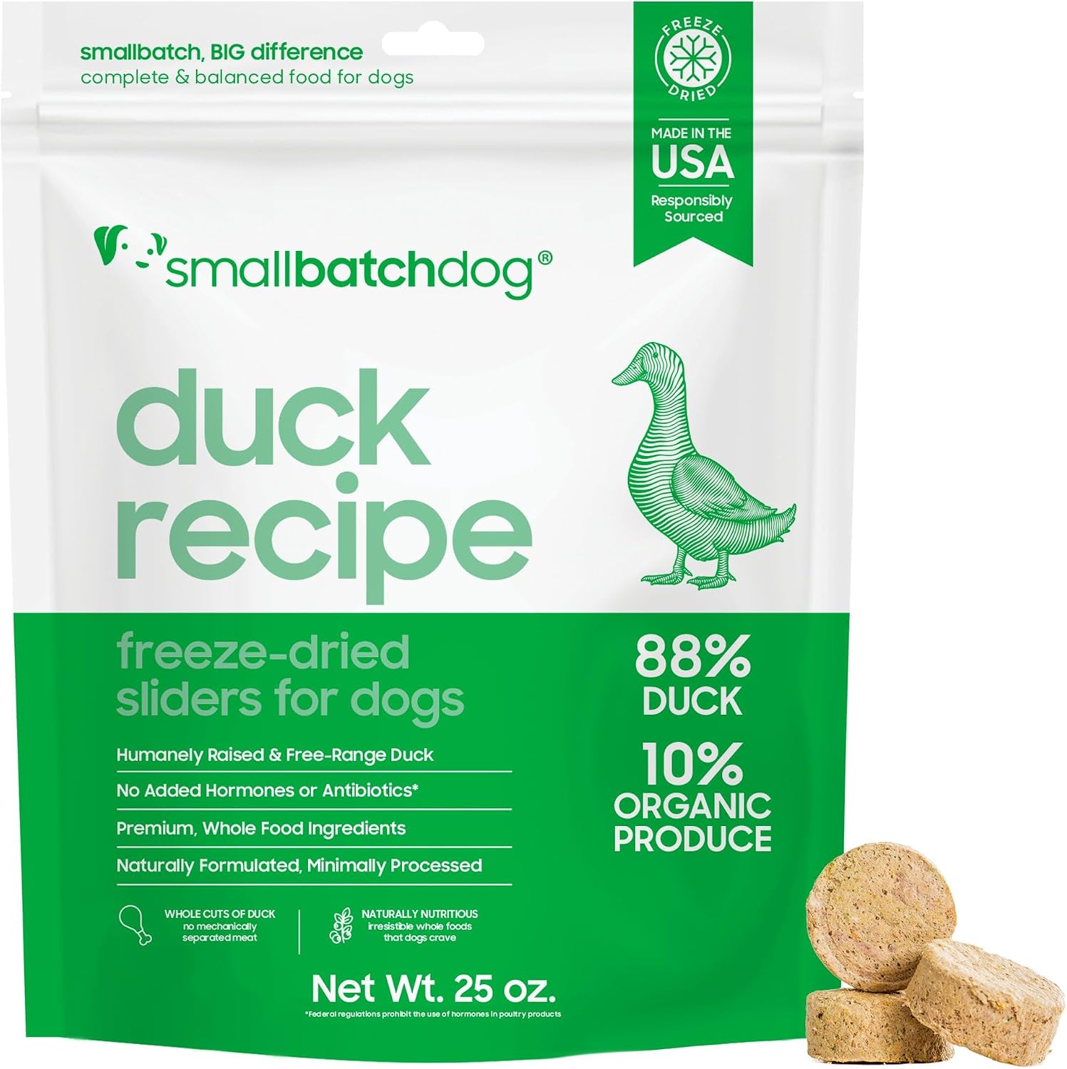 smallbatch Freeze Dried Raw Dog Food, Grass-Fed Beef Recipe, 14 oz | High Protein Dog Food, Grain-Free, Single Protein, for Picky Eaters, Hydrate & Serve, All Life Stages, Puppies & Adult Dogs