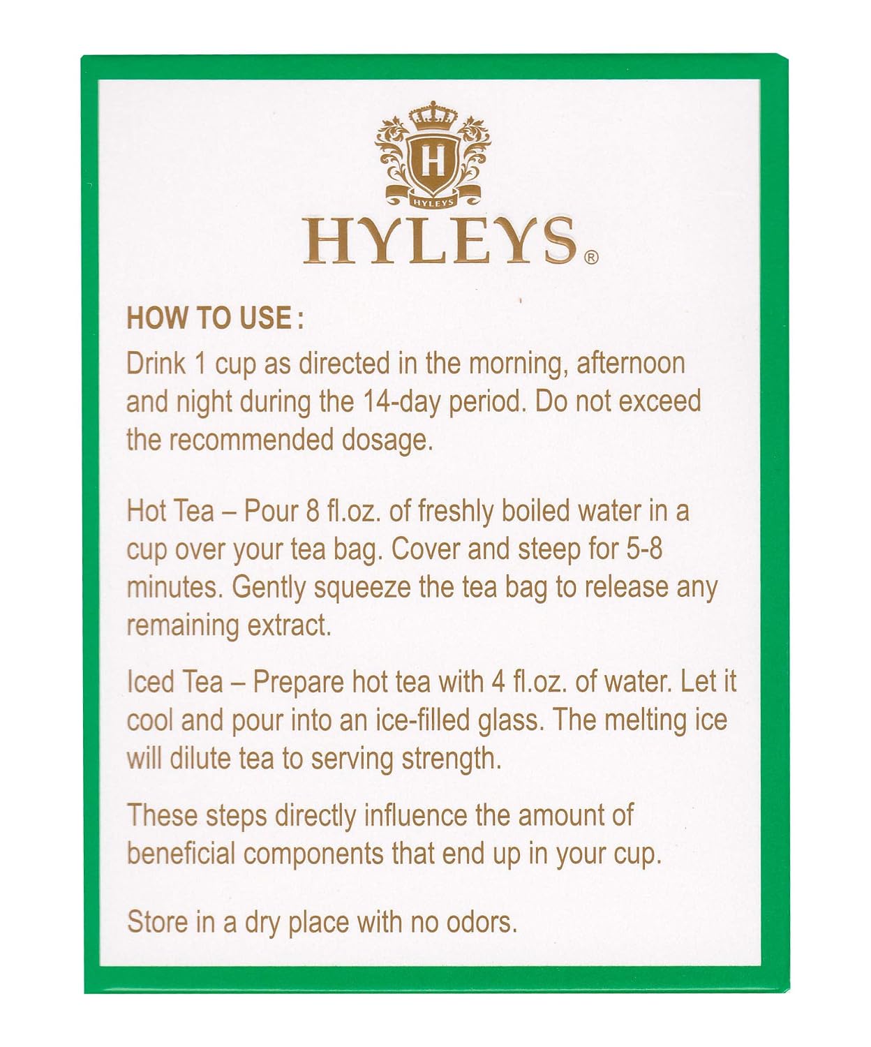 Hyleys 14 Day Weight Loss Tea, Garcinia & Matcha Green Tea, 42 Tea Bags
