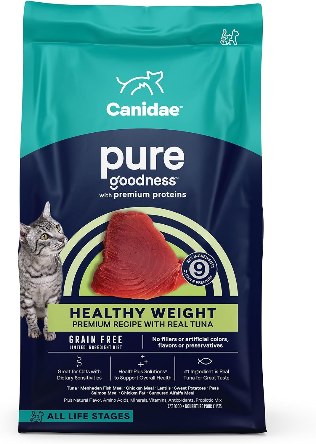 Canidae Pure Limited Ingredient Premium Dry Cat Food, Real Chicken Recipe, 10 lbs, Grain Free