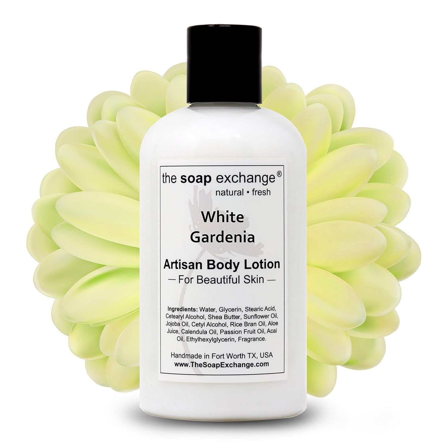 The Soap Exchange Body Lotion - Strawberries & Champagne Scent - Hand Crafted 8 fl oz / 240 ml Natural Artisan Skin Care for Hand, Face, & Body, Moisturize, Hydrate, & Protect. Made in the USA.