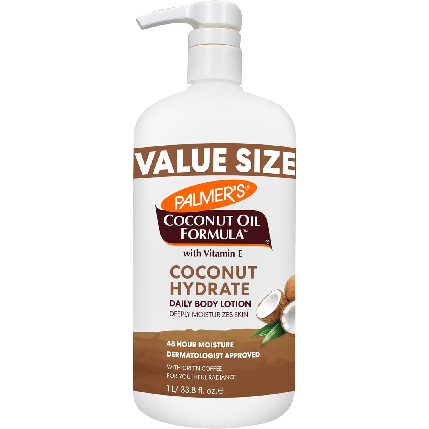 Palmer's Coconut Oil Formula Body Lotion for Dry Skin (13.5 Fl Oz) | A hydrating hand and body moisturizer with Green Coffee Extract and Vitamin E for 48 hour moisture and radiant skin