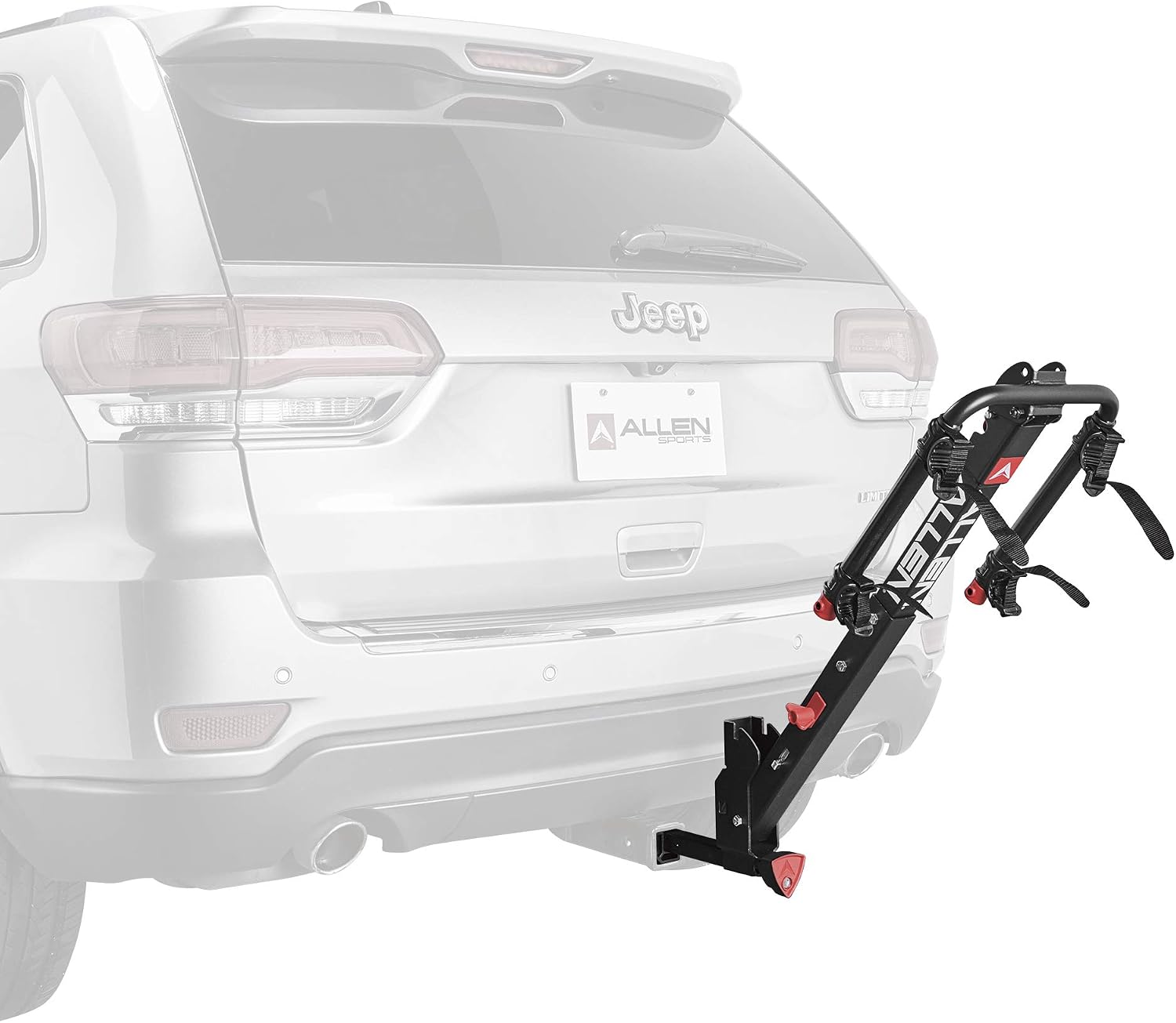 Allen Sports Deluxe+ Locking Quick Release 2-Bike Carrier for 1 1/4 in. and 2 in. Hitch, Model 820QR , Black
