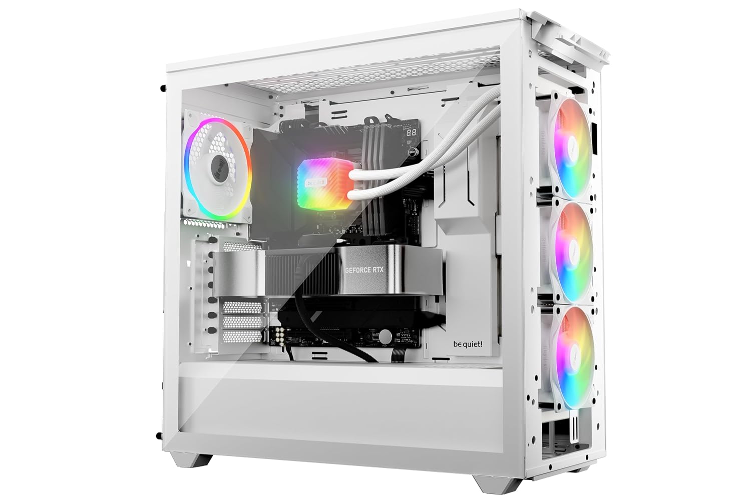 be quiet! Light Loop 360mm White CPU Liquid Cooler for Heavily Overclocked Systems, 3X Light Wings LX 120mm PWM high-Speed White Fan, Stylish ARGB Cooling Block, Extremely high Cooling Performance