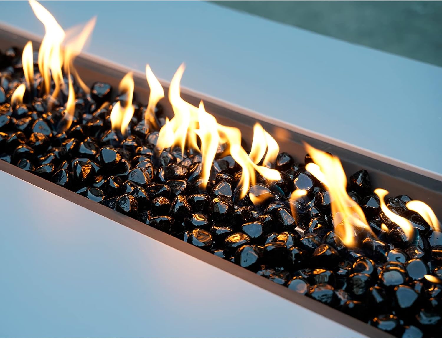 Mr. Fireglass 10 Pounds 1 Inch Diamond Fire Glass, High Luster Crystal Ice | Reflective Fire Pit Glass Rocks,10 lbs, For Propane & Natural Gas Fire Pits Table Fireplace & Lanscape