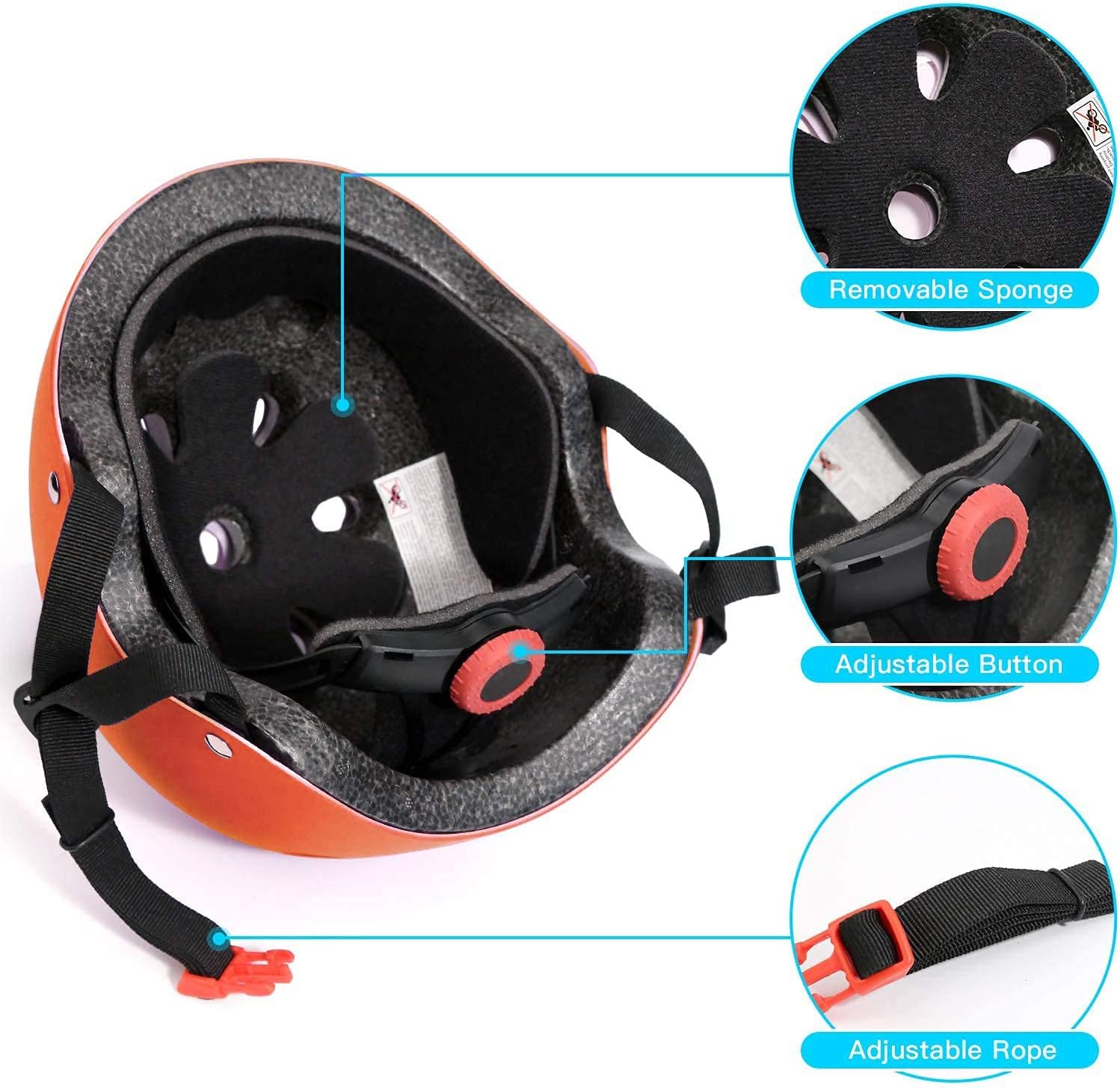 Adjustable Helmet for Ages 5-16 Kids Toddler Boys Girls Youth