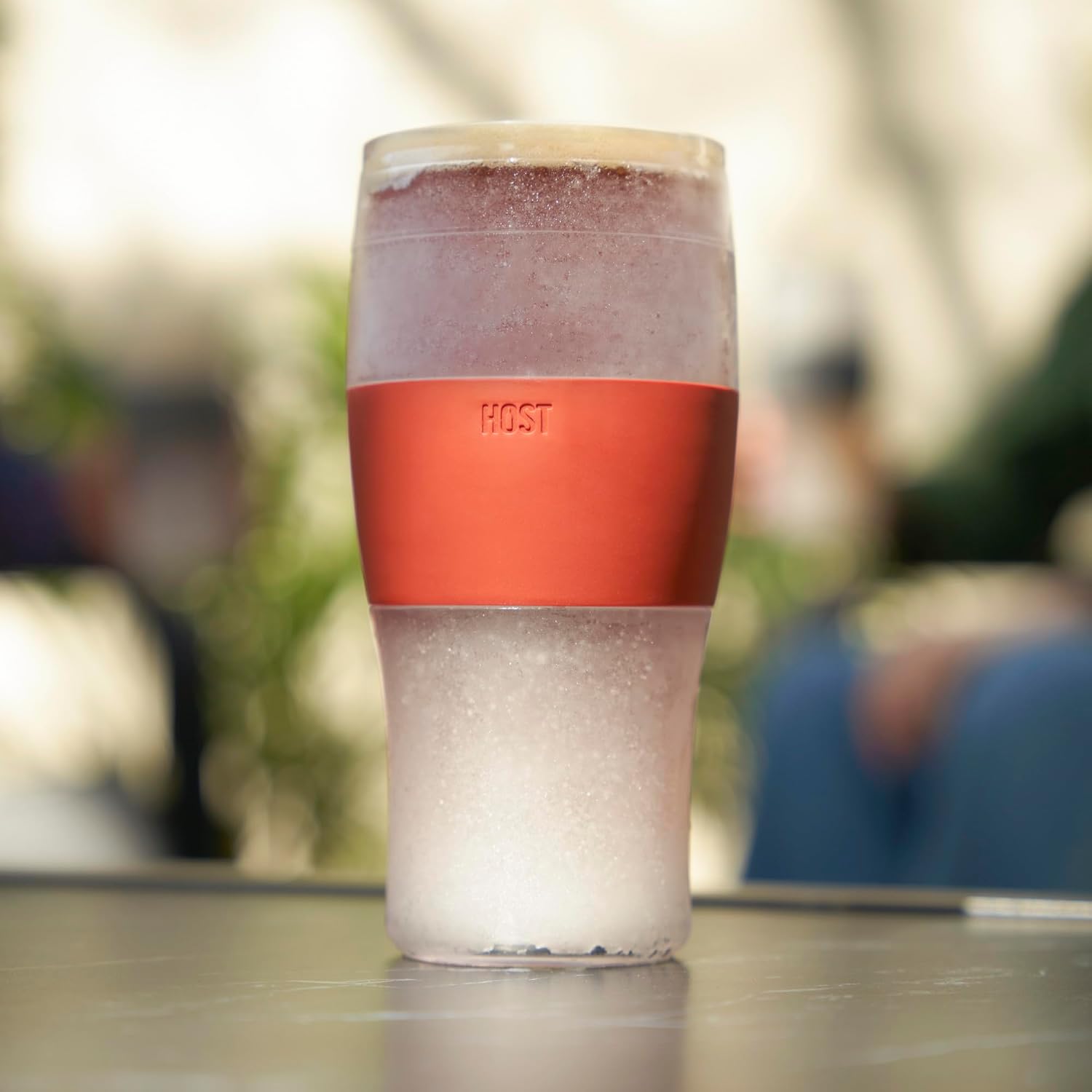 Host FREEZE Beer Glasses, Frozen Beer Mugs, Freezable Pint Glass Set, Insulated Pint Glass to Keep Your Drinks Cold, Double Walled Insulated Glasses