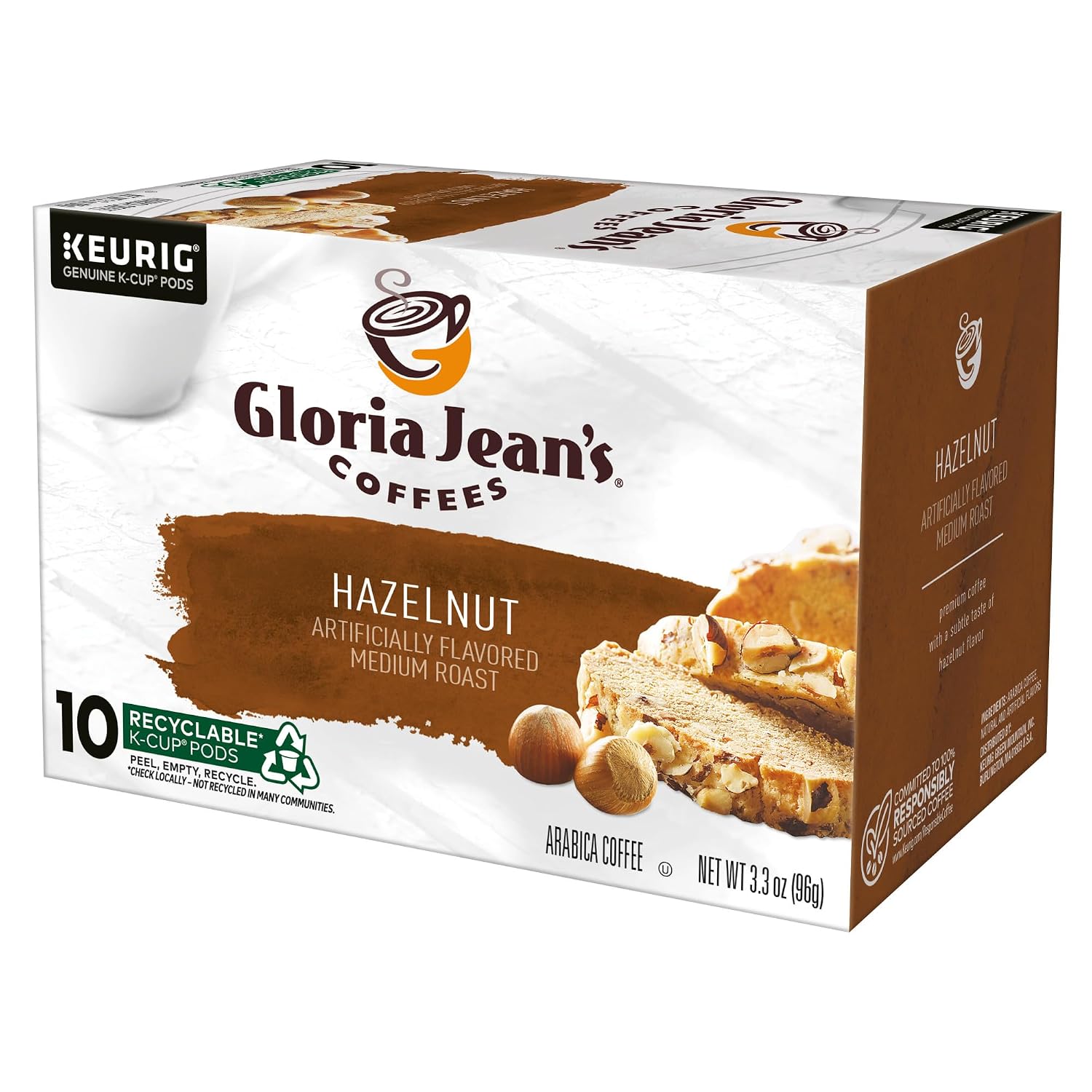 Gloria Jean's Coffees Butter Toffee, Single-Serve Keurig K-Cup Pods, Flavored Medium Roast Coffee, 96 Count