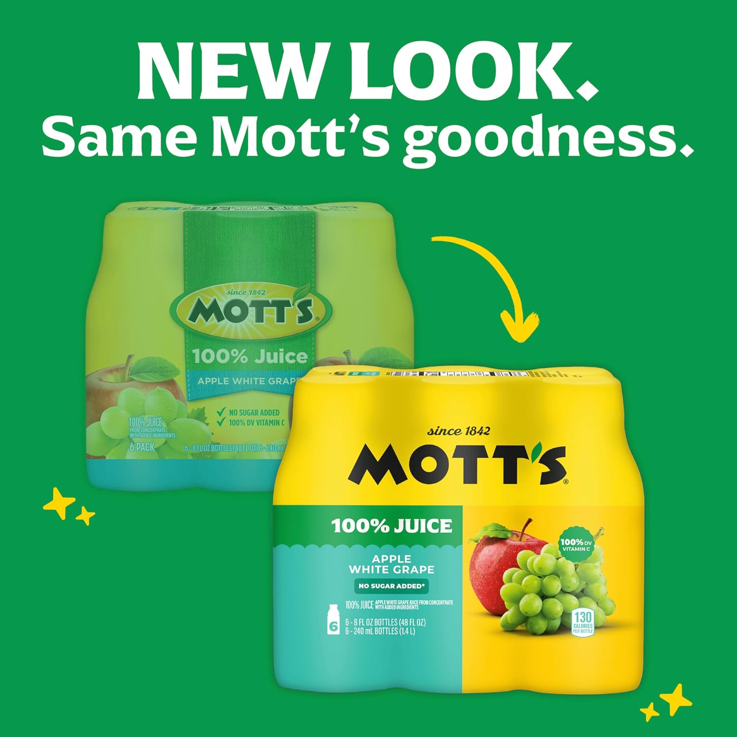 Mott's 100% Original Apple Juice, 64 Fl Oz Bottle (Pack Of 8), 2 Servings Of Fruit Per Cup, 100% Fruit Juice, Gluten-free, Caffeine-free, Kosher, And Contains No Artificial Colors Or Sweeteners