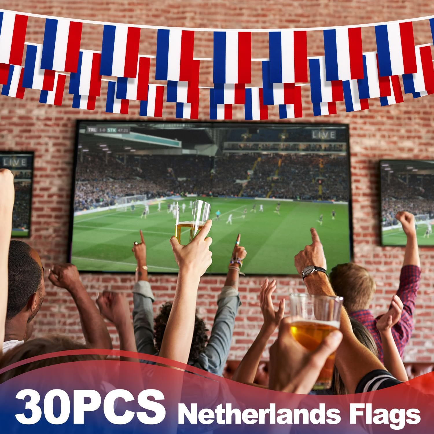 Nicaragua String Flag Pennant Banner, Small Mini Nicaraguan Flags Bunting Banner, National Country Decoration for School, Party, Sports Events, Patriotic Festival, 33 Feet 30 Flags