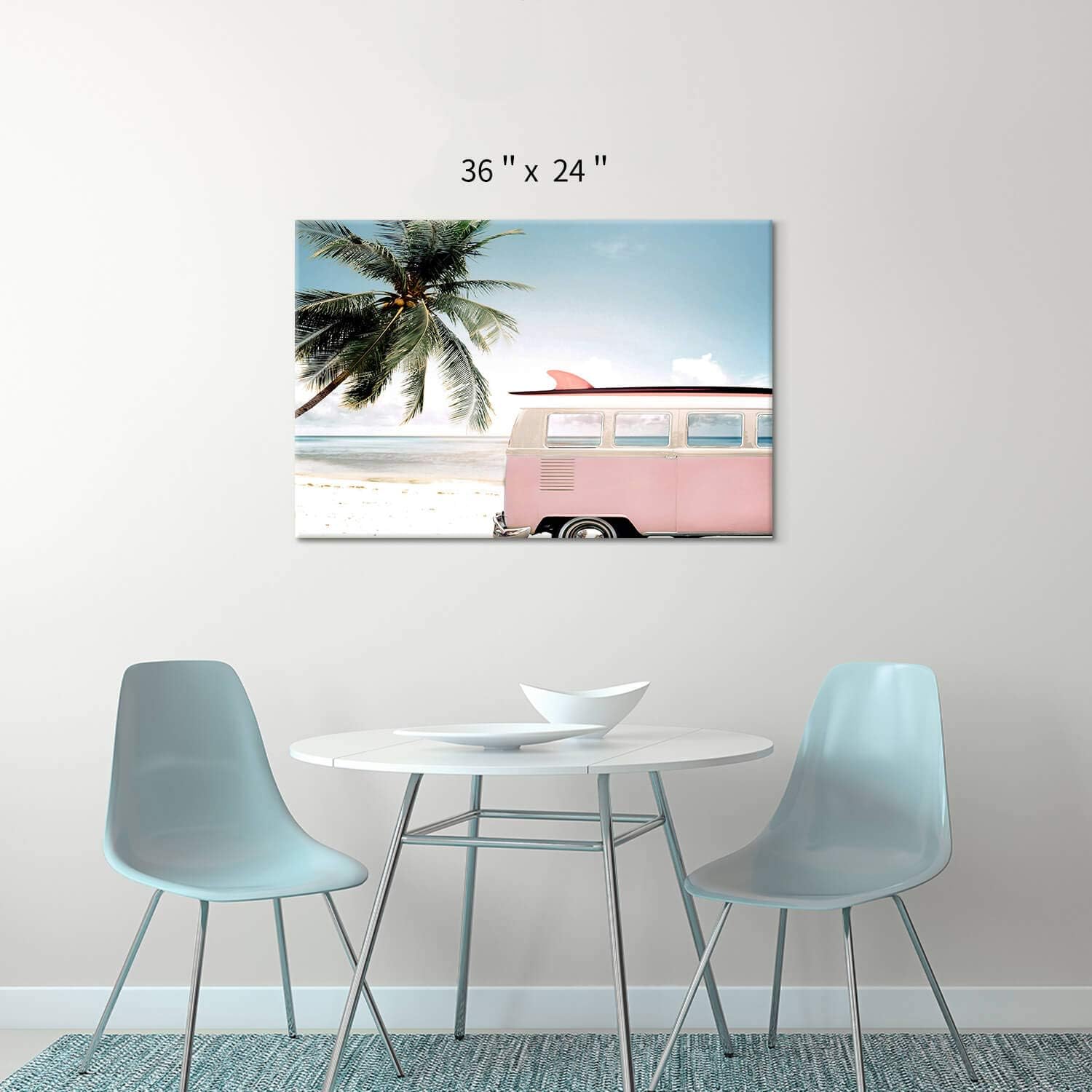 Hardy Gallery Ocean Wave Canvas Wall Art Coastal Decor 16x11 Inch