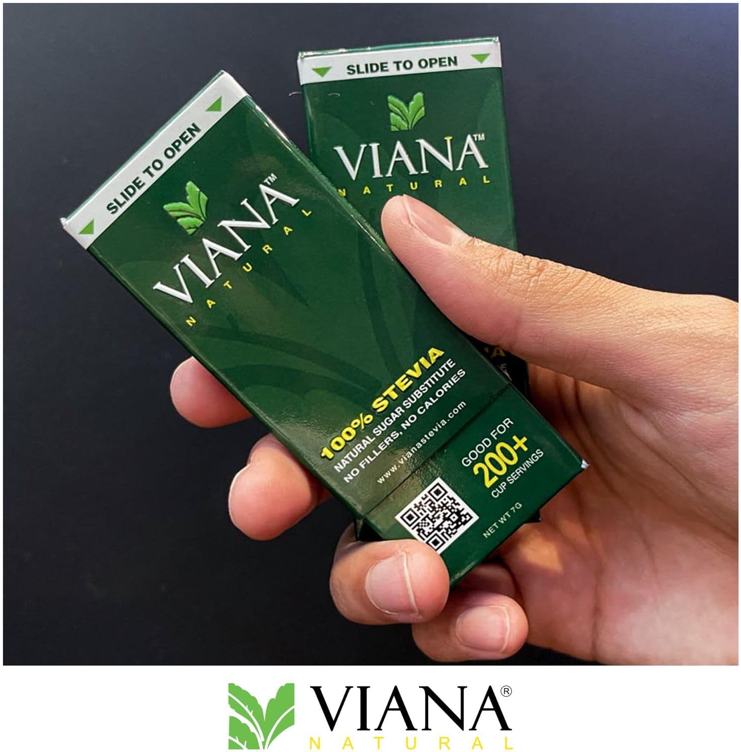 VIANA STEVIA – Ultra-Sweet, Super Compact granular stevia extract! 1 Pack = 230 Sachets | Easy Pour, Travel-Friendly Natural Sweetener