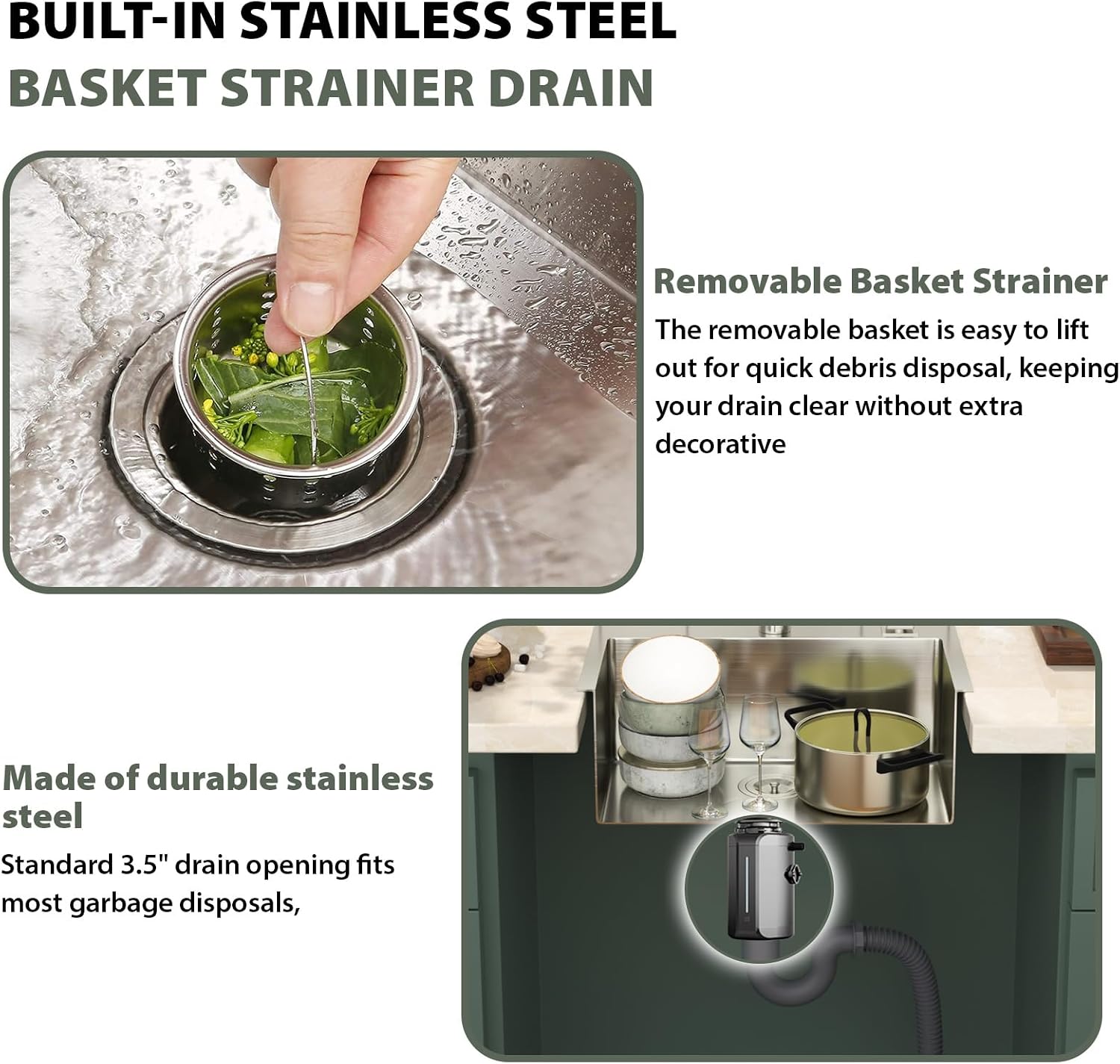 Mocoloo 13 Inch Drop in Bar Sink - 13" x 15" Small Kitchen Sink T304 Stainless Steel Handmade Single Bowl Round Corner Topmount Wet Bar Sink for