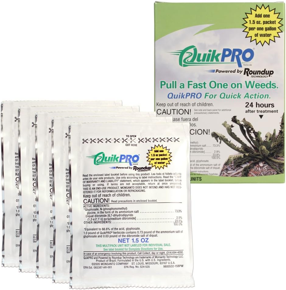 Roundup QuikPro Dry Packs (6x(5x1.5 Oz Box) - 6 Boxes per master case