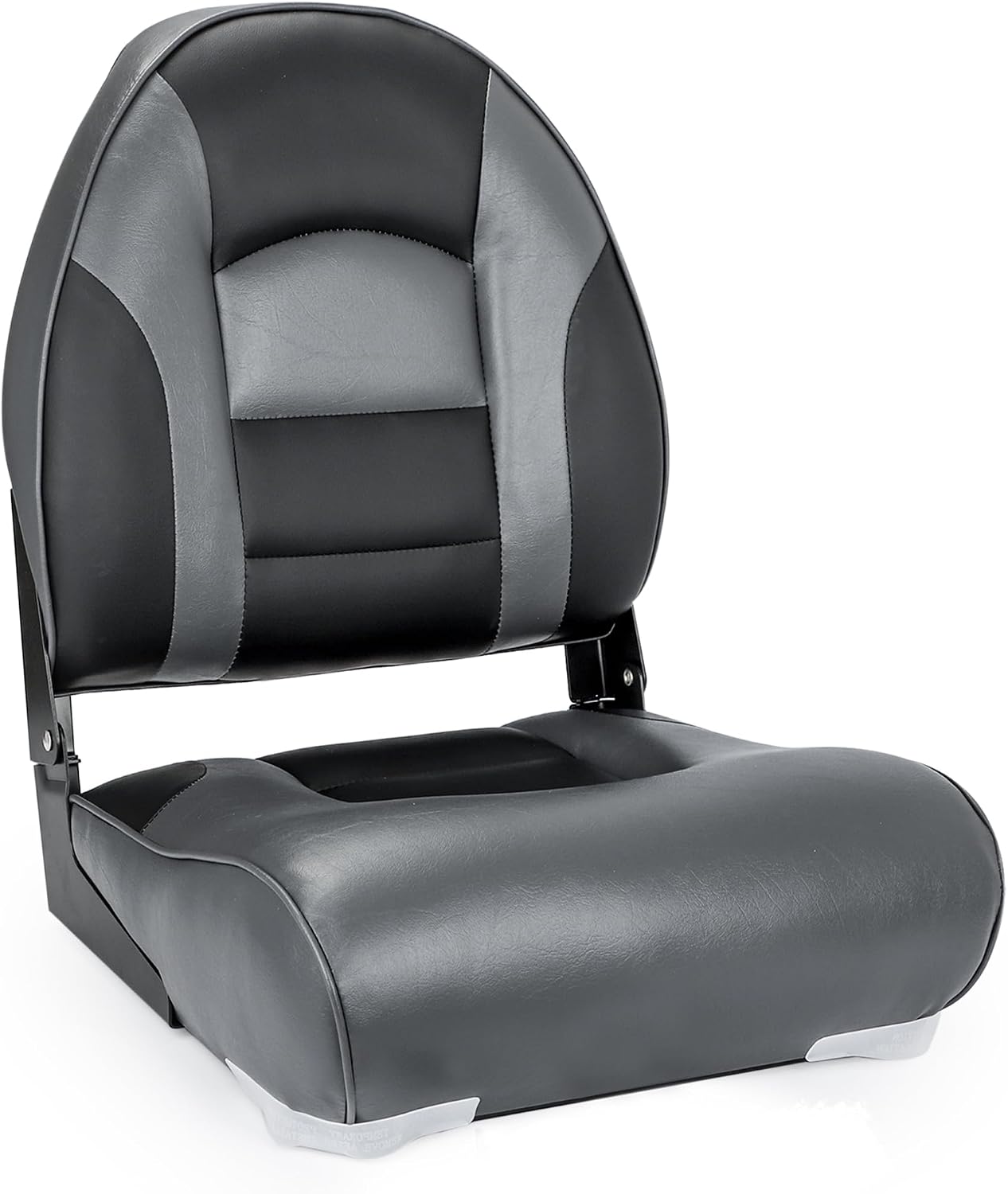 NORTHCAPTAIN S1 Deluxe High Back Folding Boat Chair Fishing Boat Seat for Fishing, Bass/Jon/Pontoon Boat Chairs, 4 Mounting Screws Included