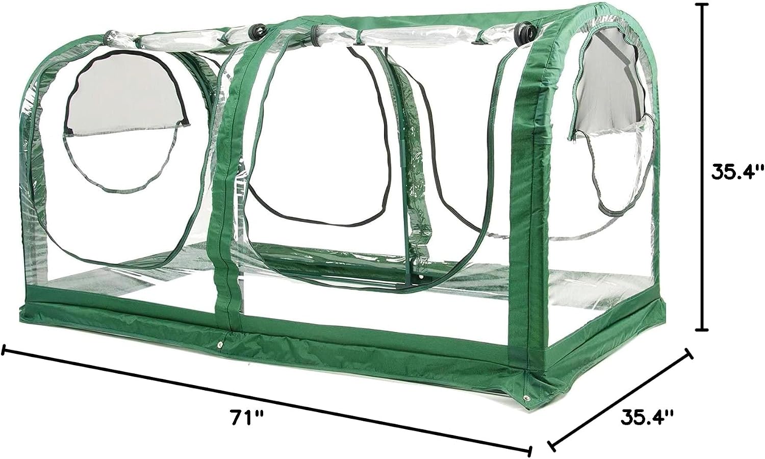 Porayhut Portable Greenhouse Tent, Easy Set-Up Gardening Flower House & Plant Sunshine Room with PVC Cover