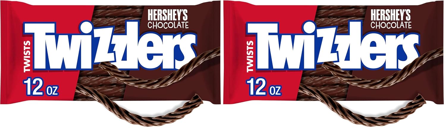 TWIZZLERS Twists, Chocolate Flavor (12-Ounce Bag) | Chocolate flavored TWIZZLERS Twists in a resealable bag for candy bowls, parties and movie nights.