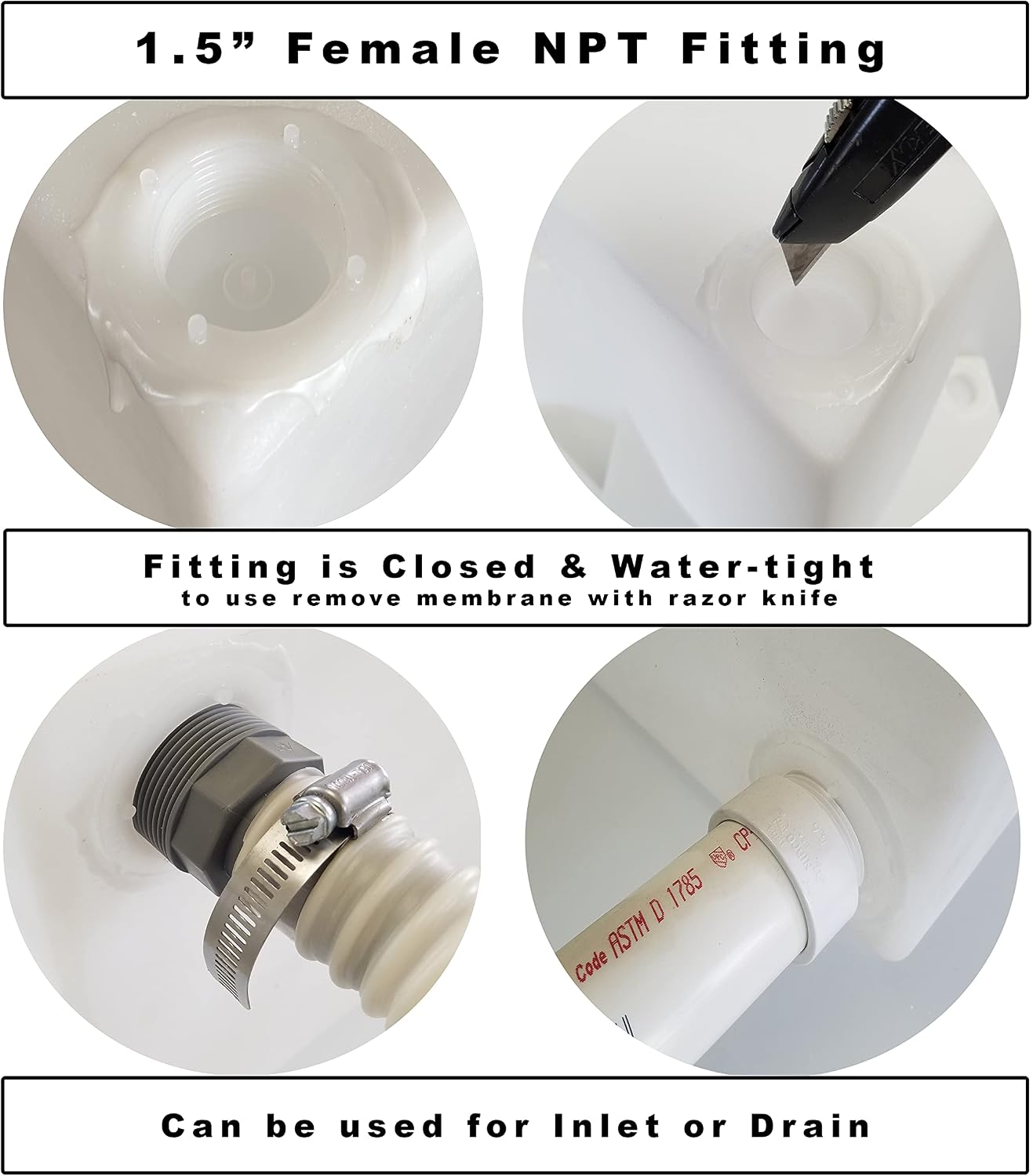 Class A Customs | 75 Gallon RV Concession Fresh Water Holding Tank with 12 Volt Water Pump | T-7500-PUMP