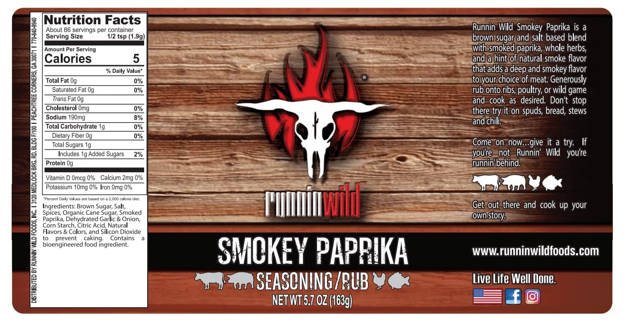 Gourmet Honey BBQ Rub & Seasoning – Delicious Sweet & Smoky Flavor for Pork, Chicken, Ribs & Salmon | Premium BBQ Dry Rub | Runnin’ Wild Foods