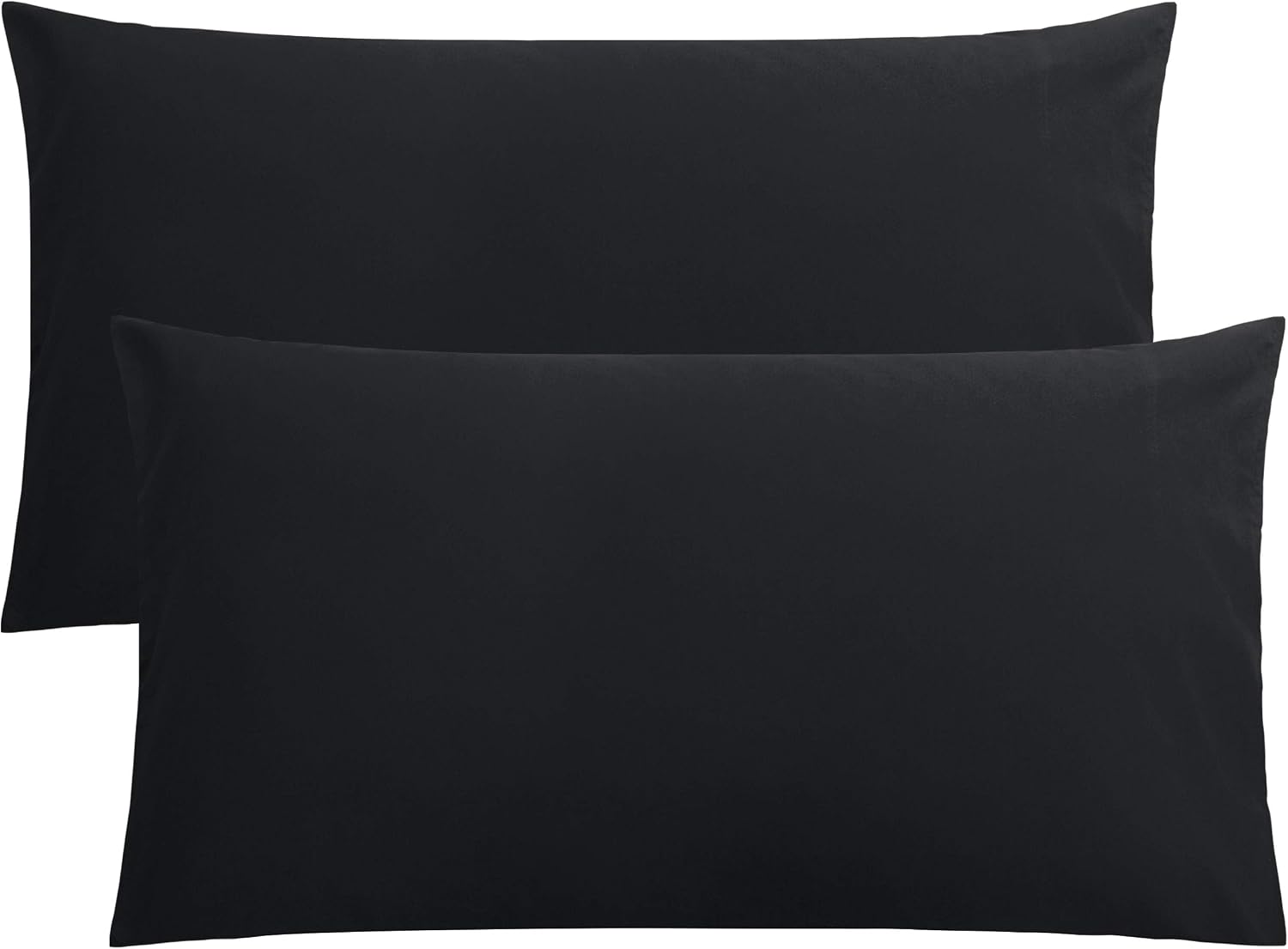 FLXXIE 2-Pack Microfiber Standard Pillow Cases, Envelope Style, White