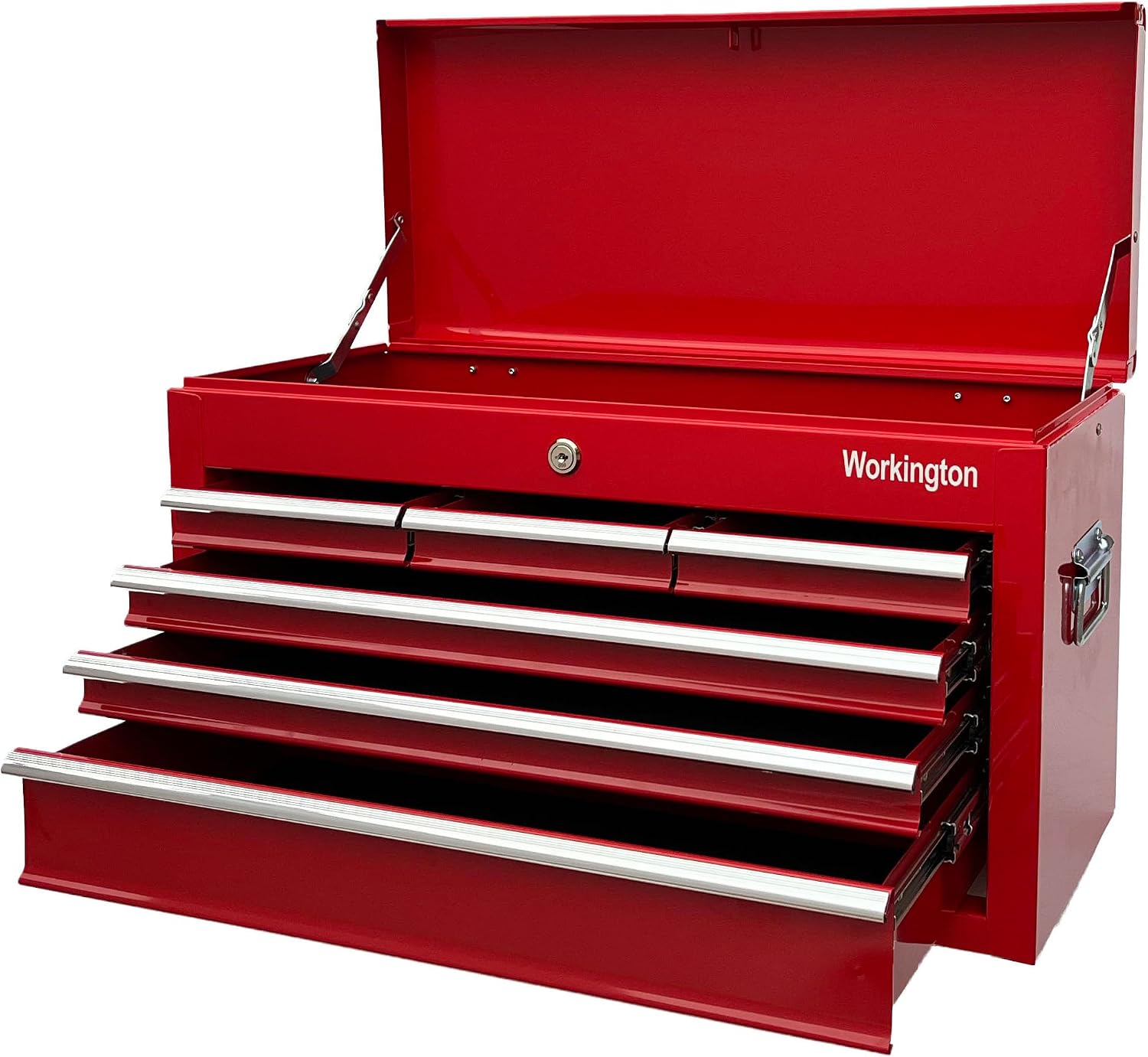 Workington Portable Metal Tool Chest with 6 Drawers, 24" 6-Drawer Tool Chest Cabinet with Ball Bearing Drawer Slides