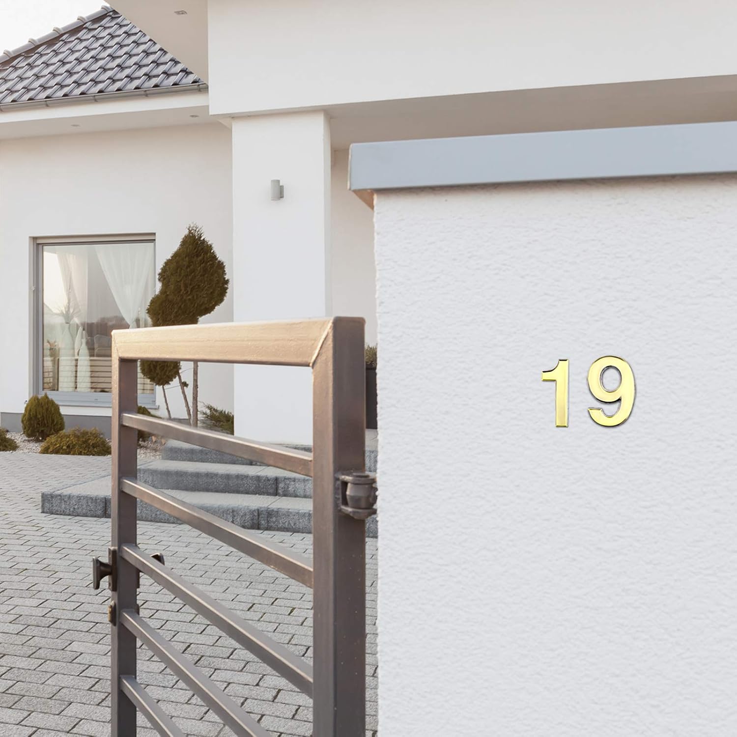 20 Pieces House Numbers Mailbox Numbers 0-9, 3D Door Address Numbers Self Adhesive Mailbox Numbers Sticker or House, Apartment, Office, Hotel Room