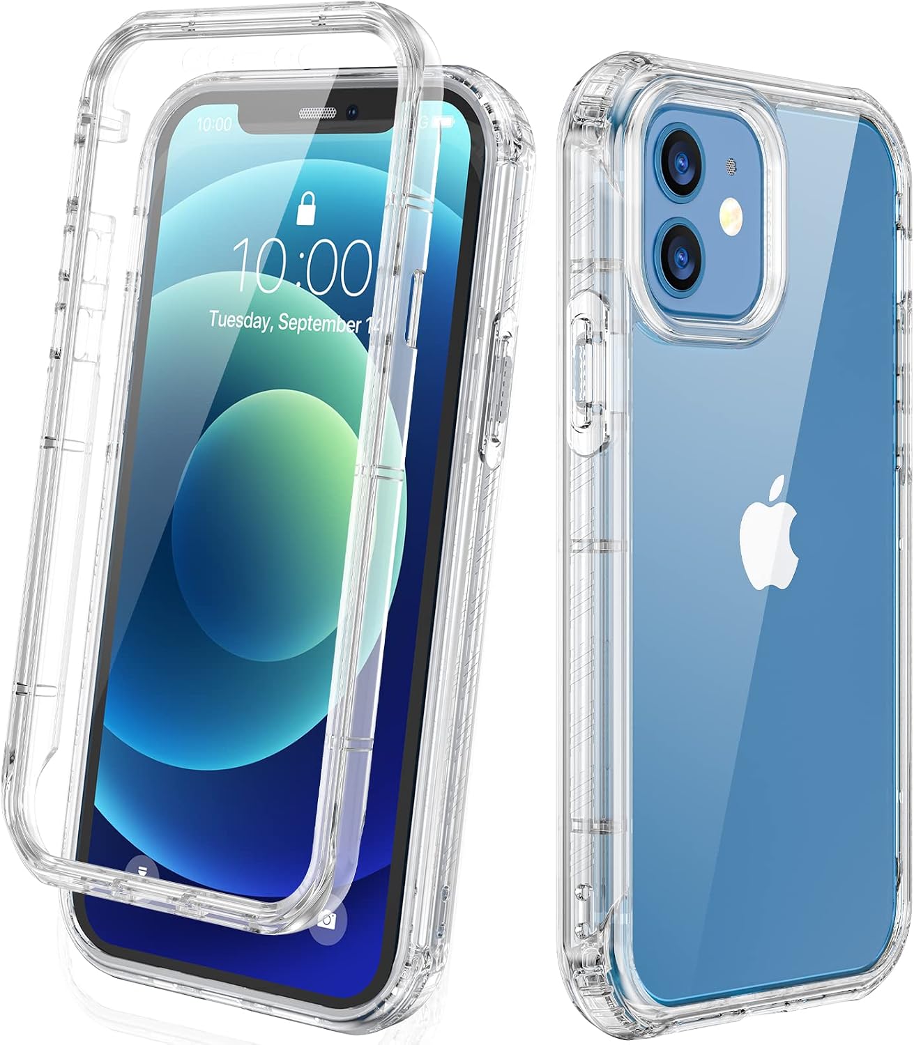 Diaclara Designed for iPhone 12 Mini Case, Full Body Rugged with Built-in Touch Sensitive Anti-Scratch Screen Protector