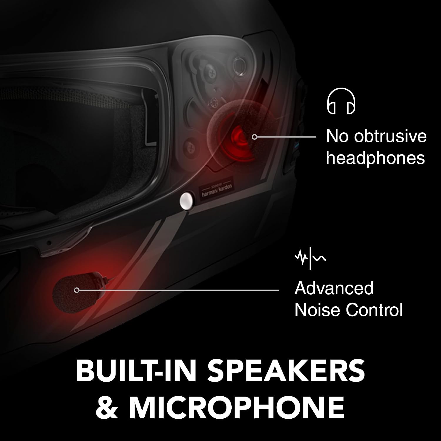 Sena Stryker Full Face Smart Helmet with Integrated Mesh and Bluetooth Communications, LED Taillight, and Sound by Harman Kardon, DOT (Gloss White, X-Large)