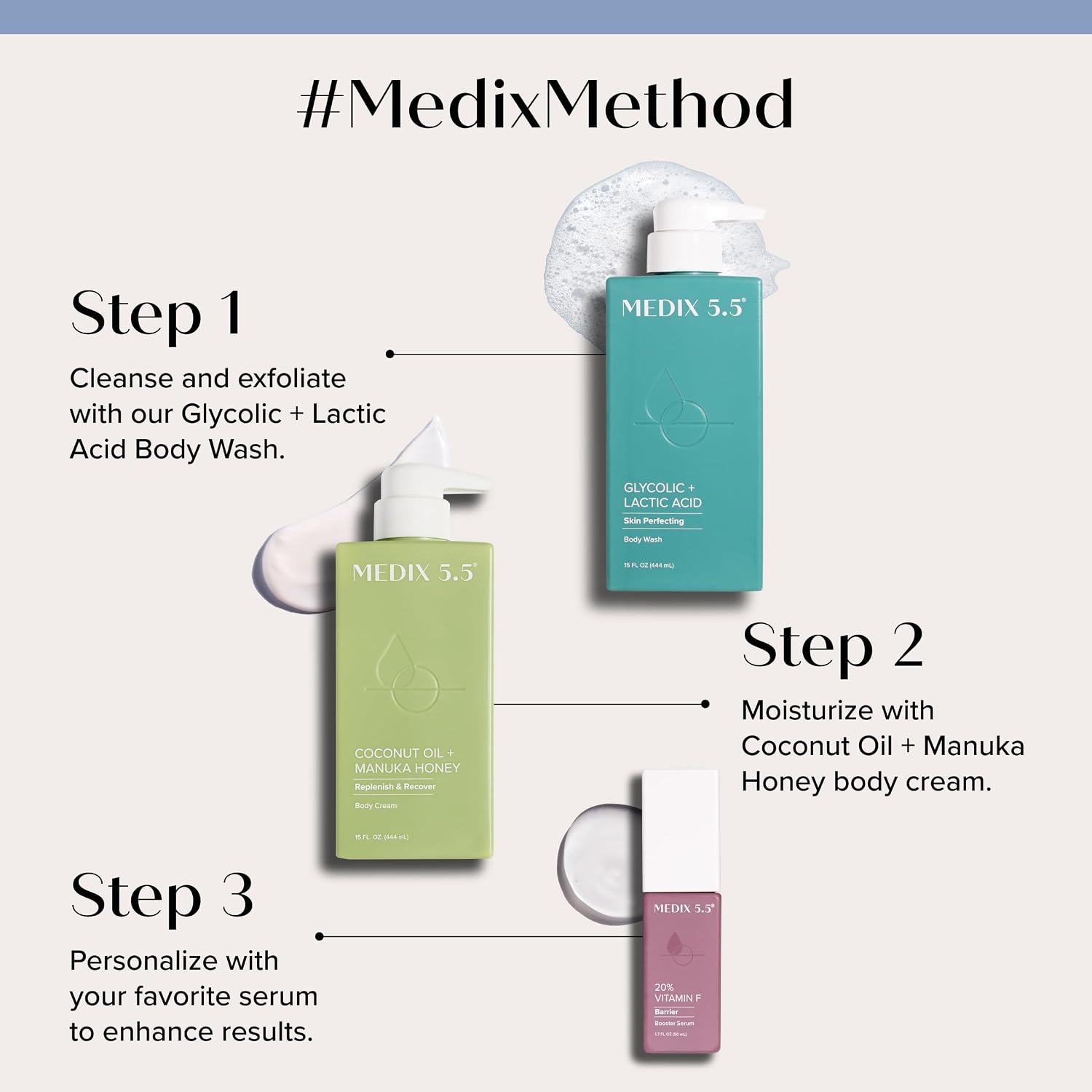 MEDIX 5.5 Collagen Cream Skin Care Face Lotion & Body Lotion For Dry Skin | Anti Aging Collagen Peptides Firming Cream Body Moisturizers Lifts, Firms, & Tightens For Younger Looking Skin, 15 Fl Oz