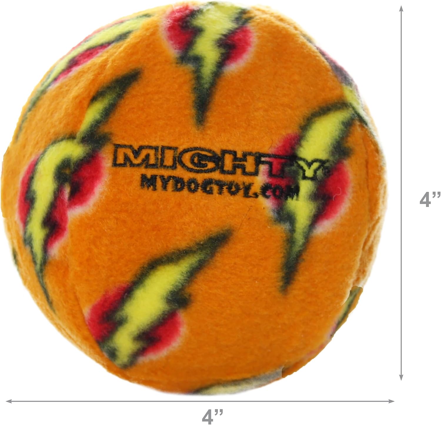 MIGHTY Tuffy 2 Pack Medium Ball Dog Toy: Ultra Durable Plush Toy with Multiple Layers & Reinforced Seams, Washable and Floats, Vinyl Ball & Fleece