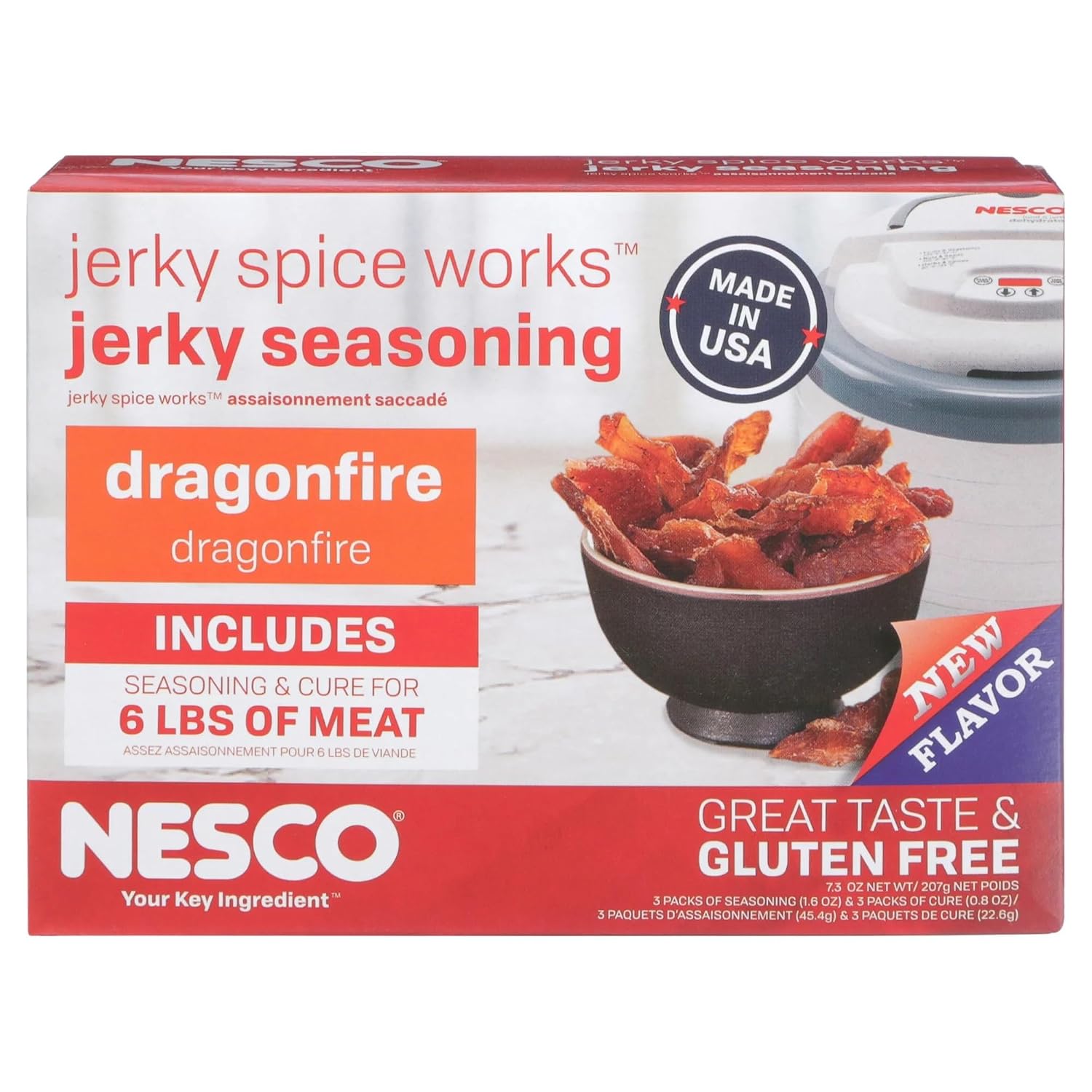 Nesco Bjdf-6, Dragonfire Jerky Seasoning, 3 Count (Pack of 6)