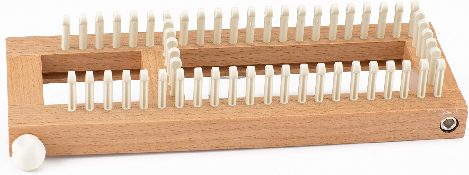 Authentic Knitting Board Sock Loom 2, Regular Gauge | Adjustable Loom, 100% Hardwood