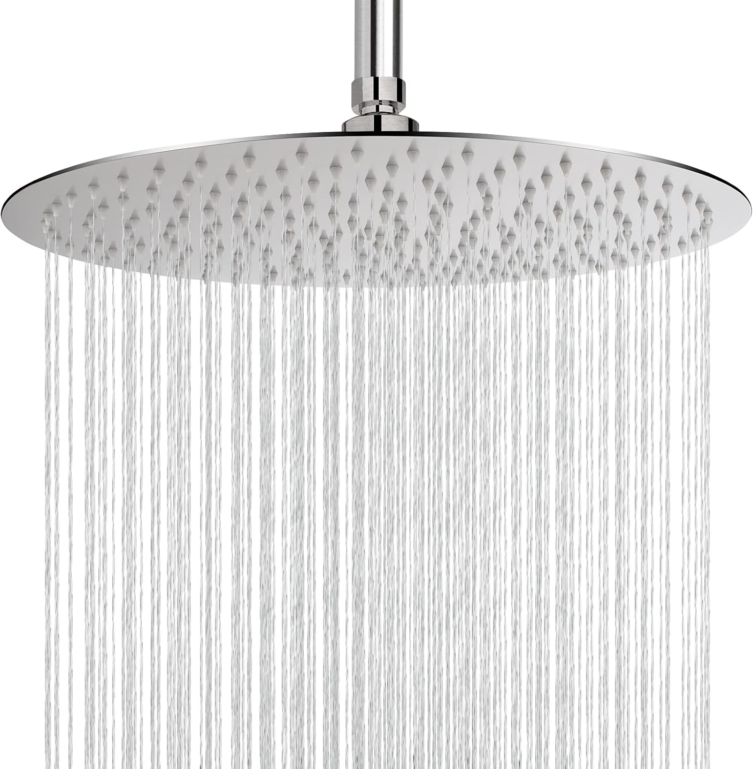 NearMoon Rain Shower Head, Ultra-Thin Design-Pressure Boosting, Awesome Some Experience, High Flow Stainless Steel Rainfall Head (10 Inch