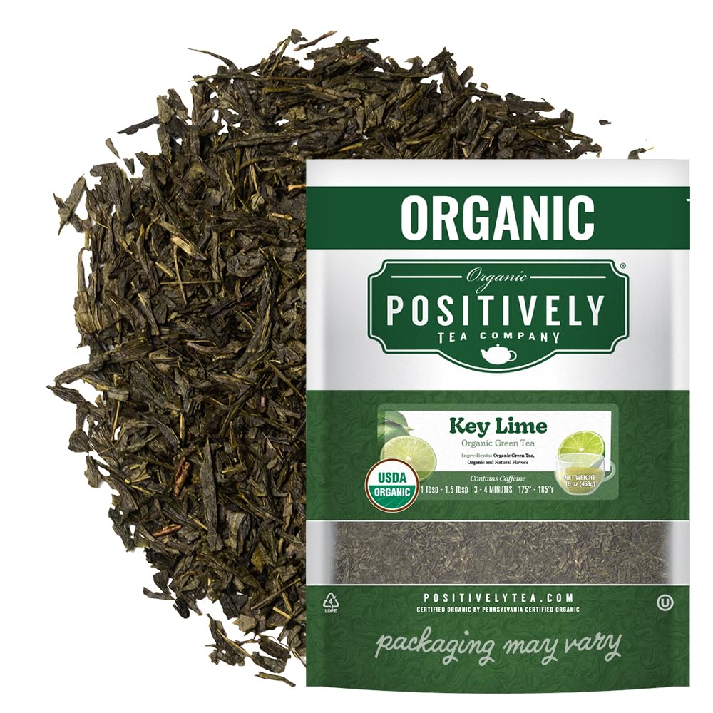 Organic Positively Tea Company, Pinhead Gunpowder Green Tea, Loose Leaf, 16 Ounce