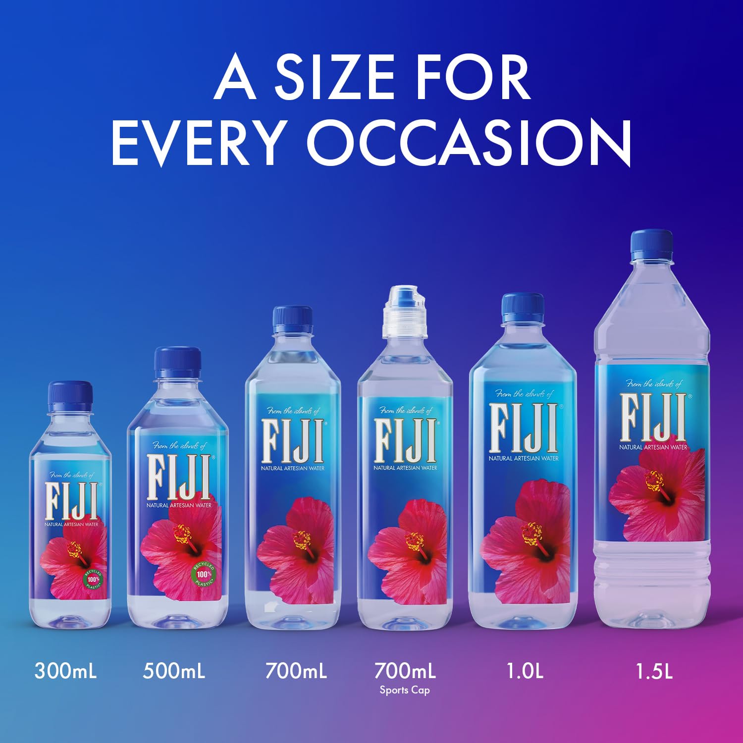 FIJI Natural Artesian Bottled Water, 1 Liter / 33.8 Fl Oz (Pack of 12) | 100% Natural Electrolytes, Large Water Bottles 12 Pack, Agua