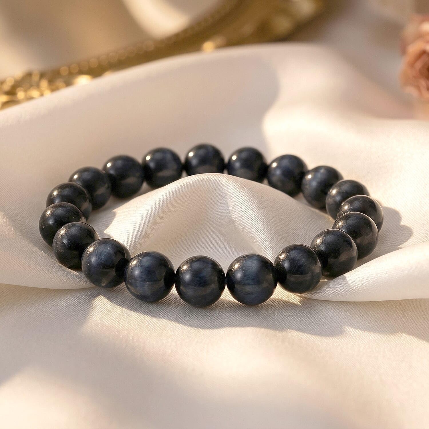 SHOP LC Blue Chalcedony Enhanced 310.00 ctw Beaded Stretch Bracelet | Birthday, Gifts