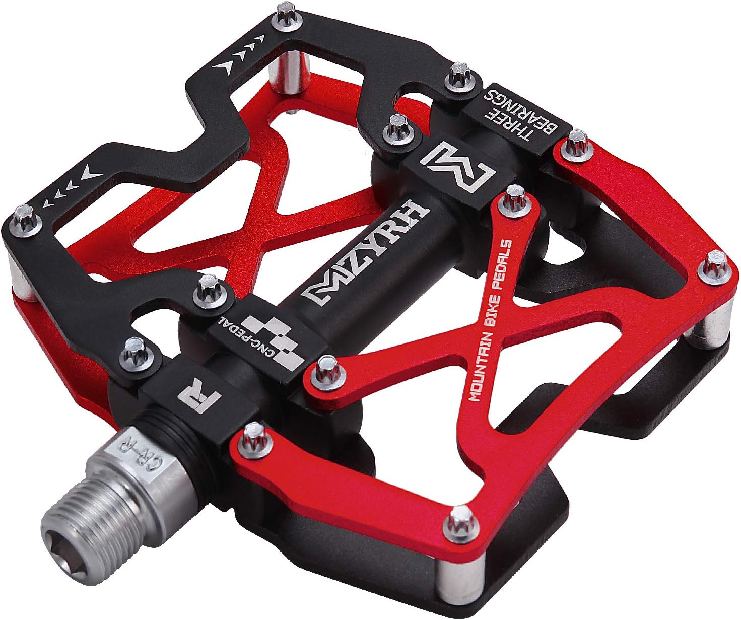 MZYRH Mountain Bike Pedals, Ultra Strong Colorful CNC Machined 9/16" Cycling Sealed 3 Bearing Pedals
