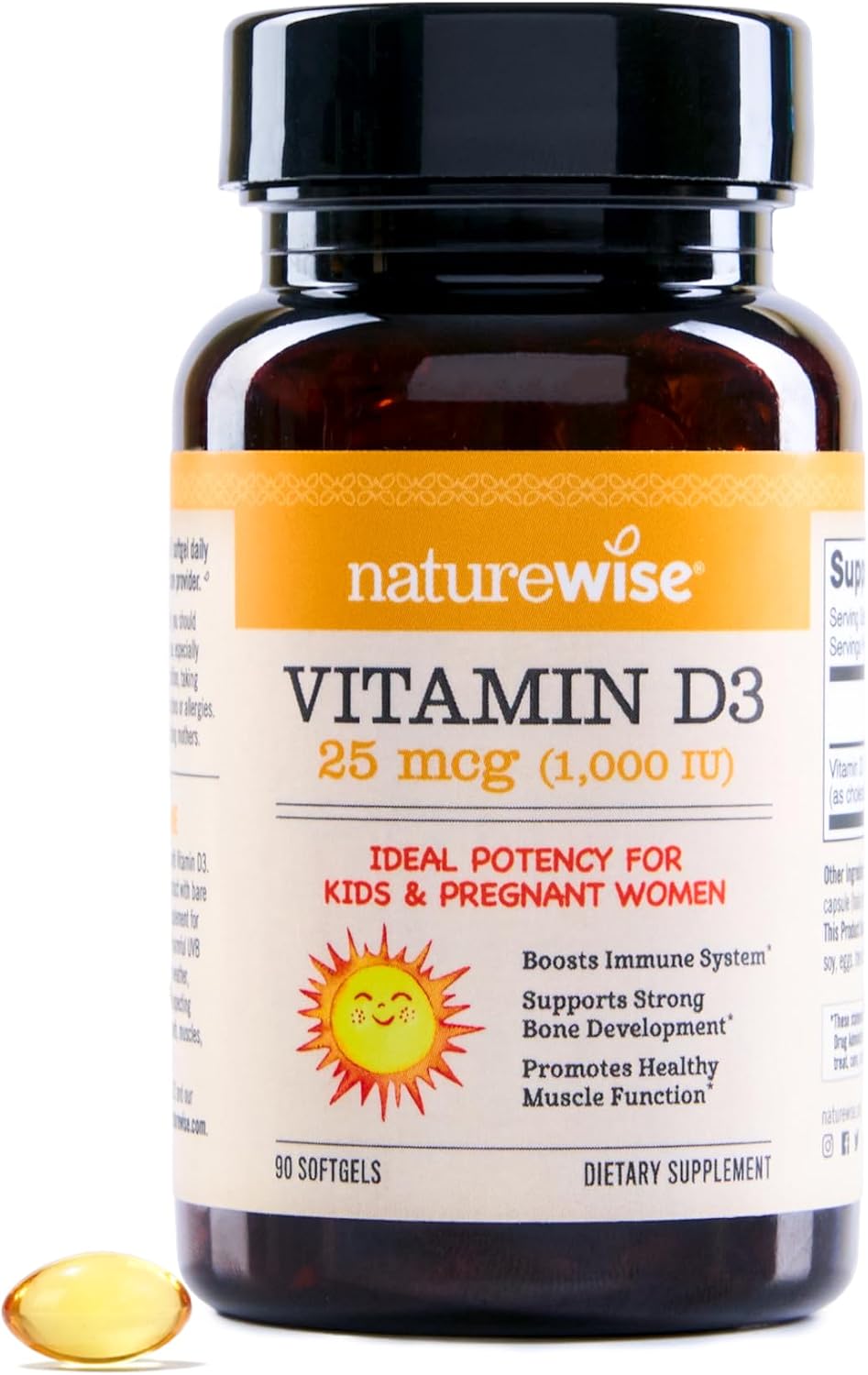 NatureWise Vitamin D3 5000IU Supplement, Immune Support, 360 Mini Softgels
