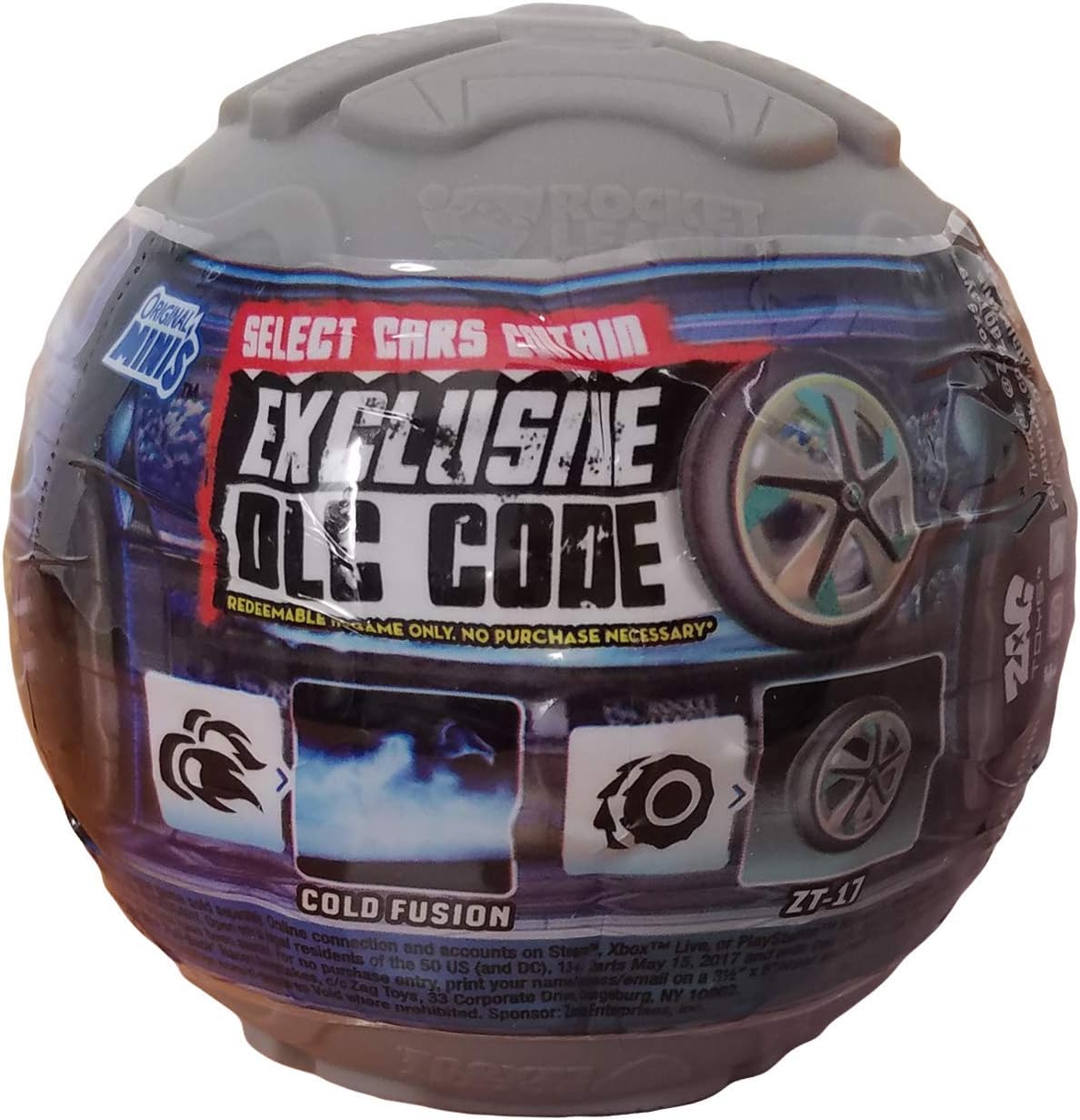 Rocket League Mini Pull-Back Racer Car Mystery Ball 1-Pack, Multicolor