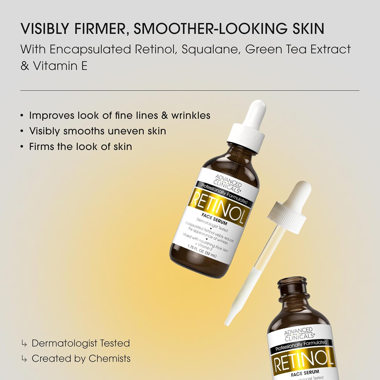 Advanced Clinicals Brightening Vitamin C Serum For Face With Glycolic Acid + Lactic Acid | Vitamin C Eye Serum Face Moisturizer For Improving Look Of Dark Spots & Uneven Complexion, 1.75 Fl Oz